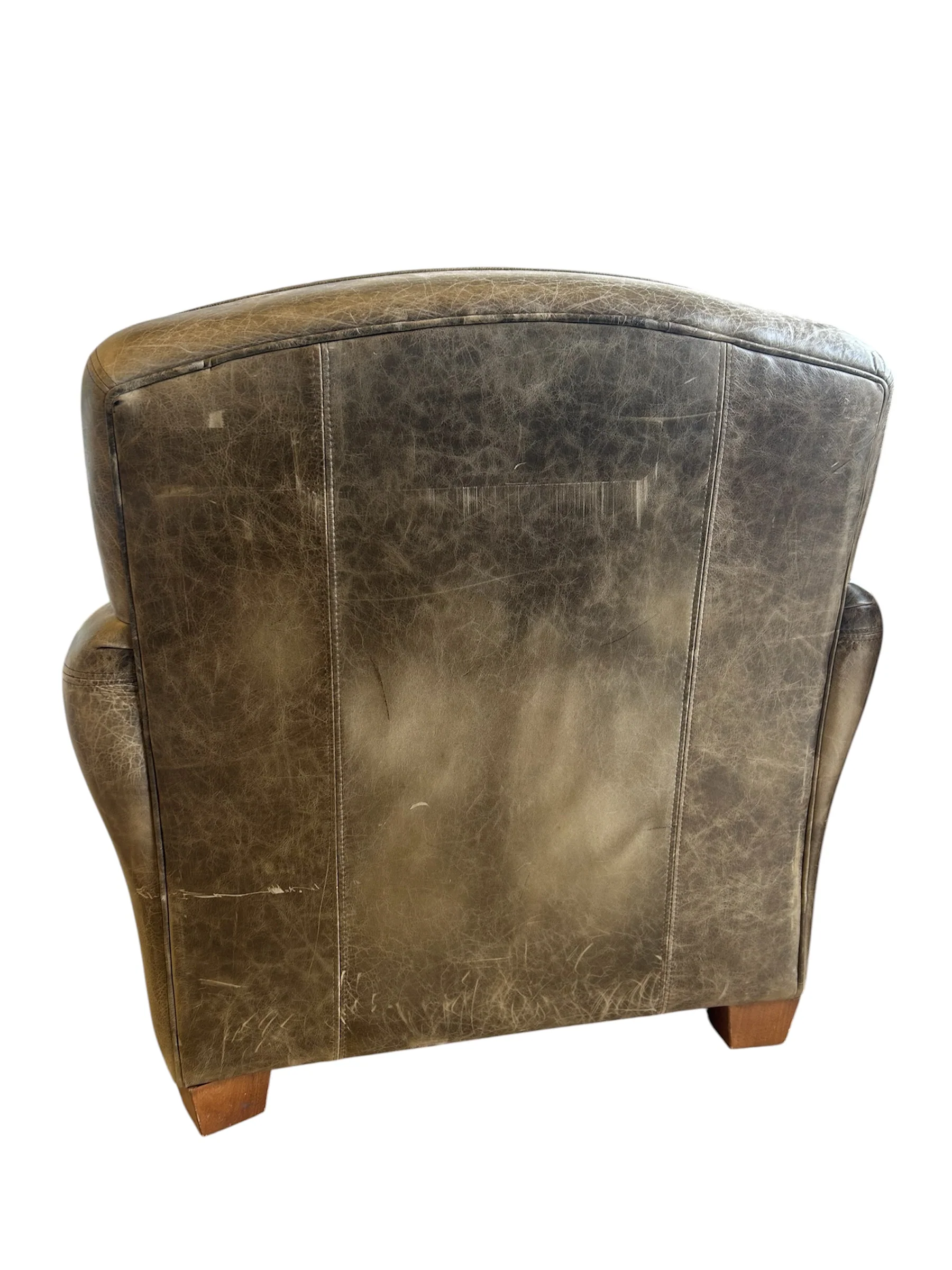 Distressed Leather Armchair - Image 3