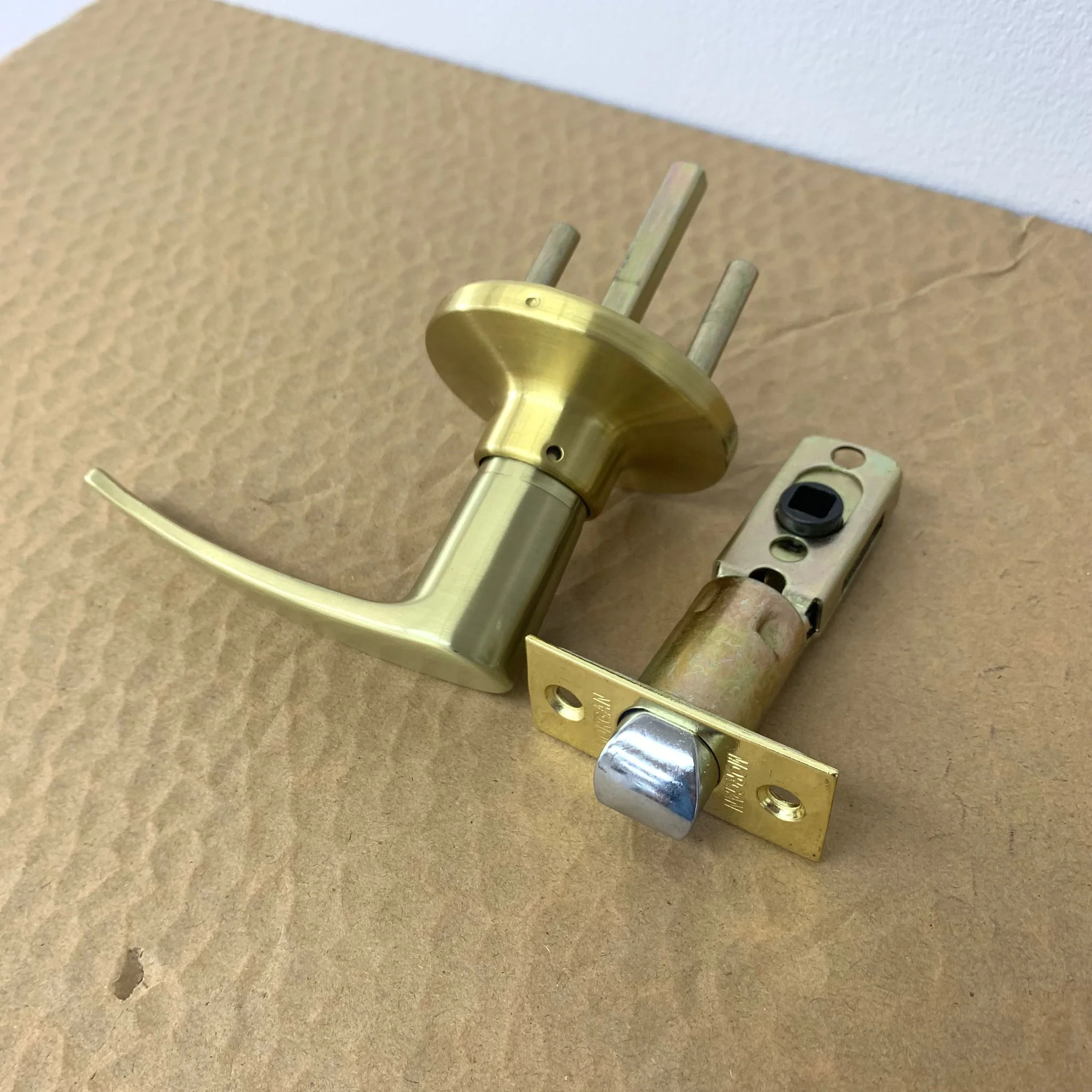 Door Passage Lever Set – Brushed Gold, 3820PS - Image 3