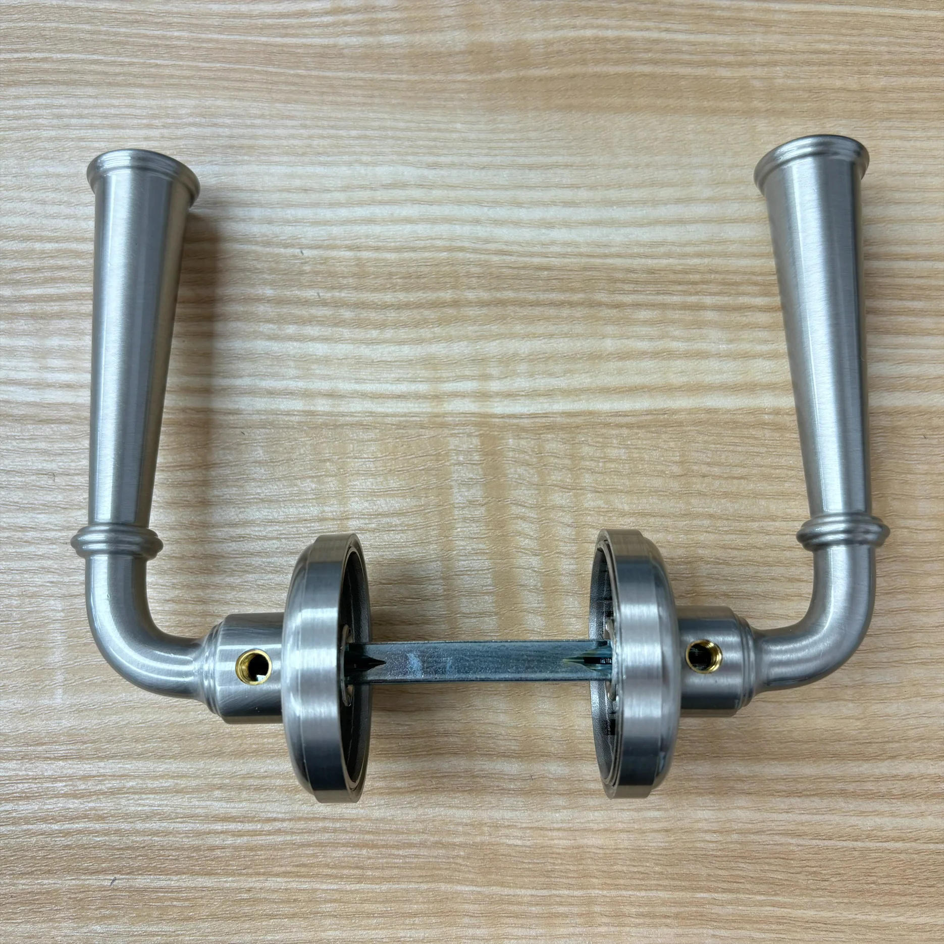 Dummy Door Levers with Thumb Turn in Satin Nickel, 2001NEBETRUS15 - Image 6