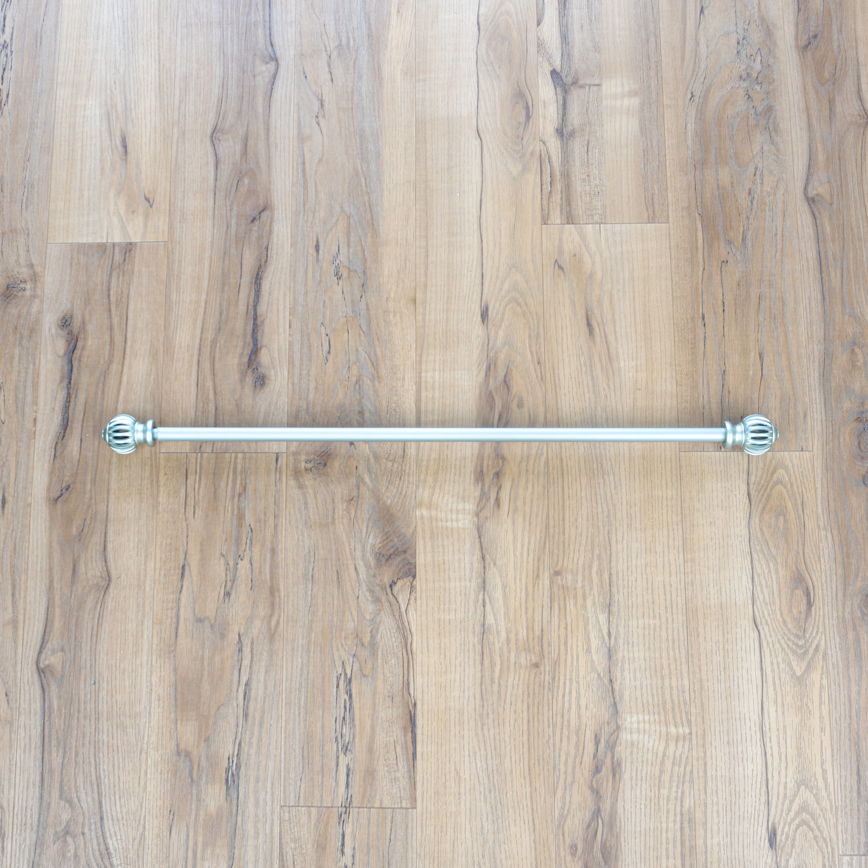 Duncan 5/8" Single Decorative Window Curtain Rod - 48" - 86" Satin Nickel