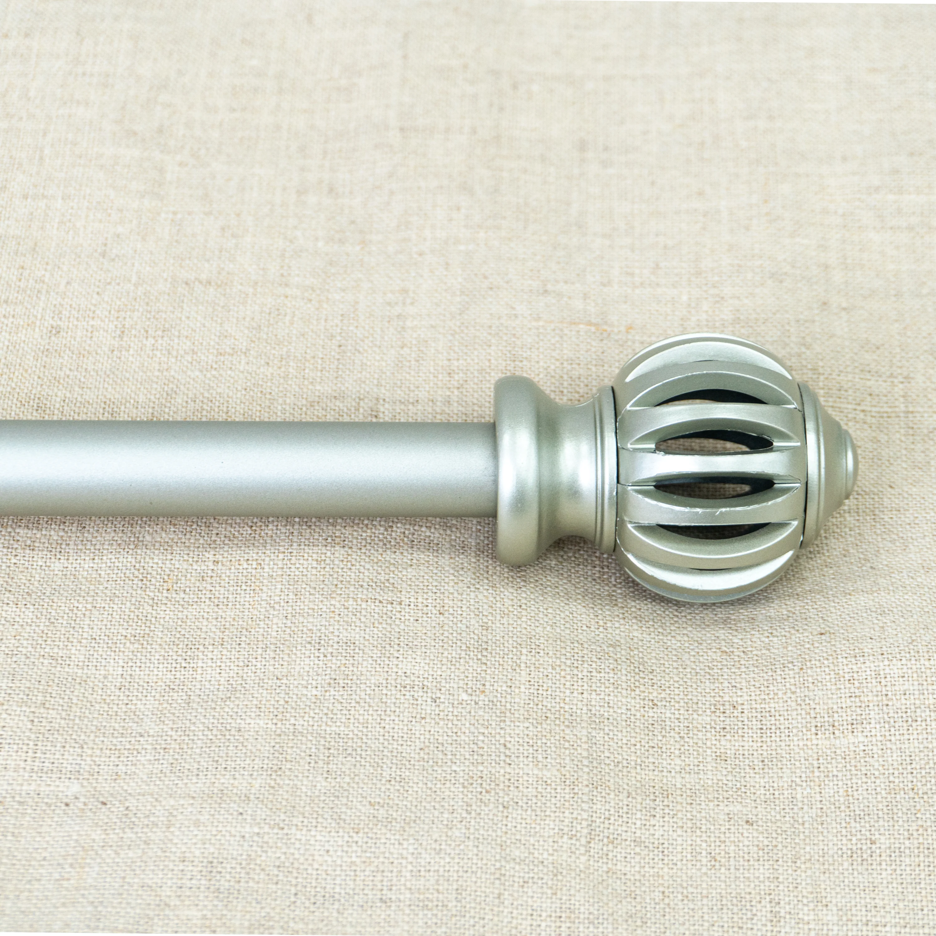 Duncan 5/8" Single Decorative Window Curtain Rod - 48" - 86" Satin Nickel - Image 2