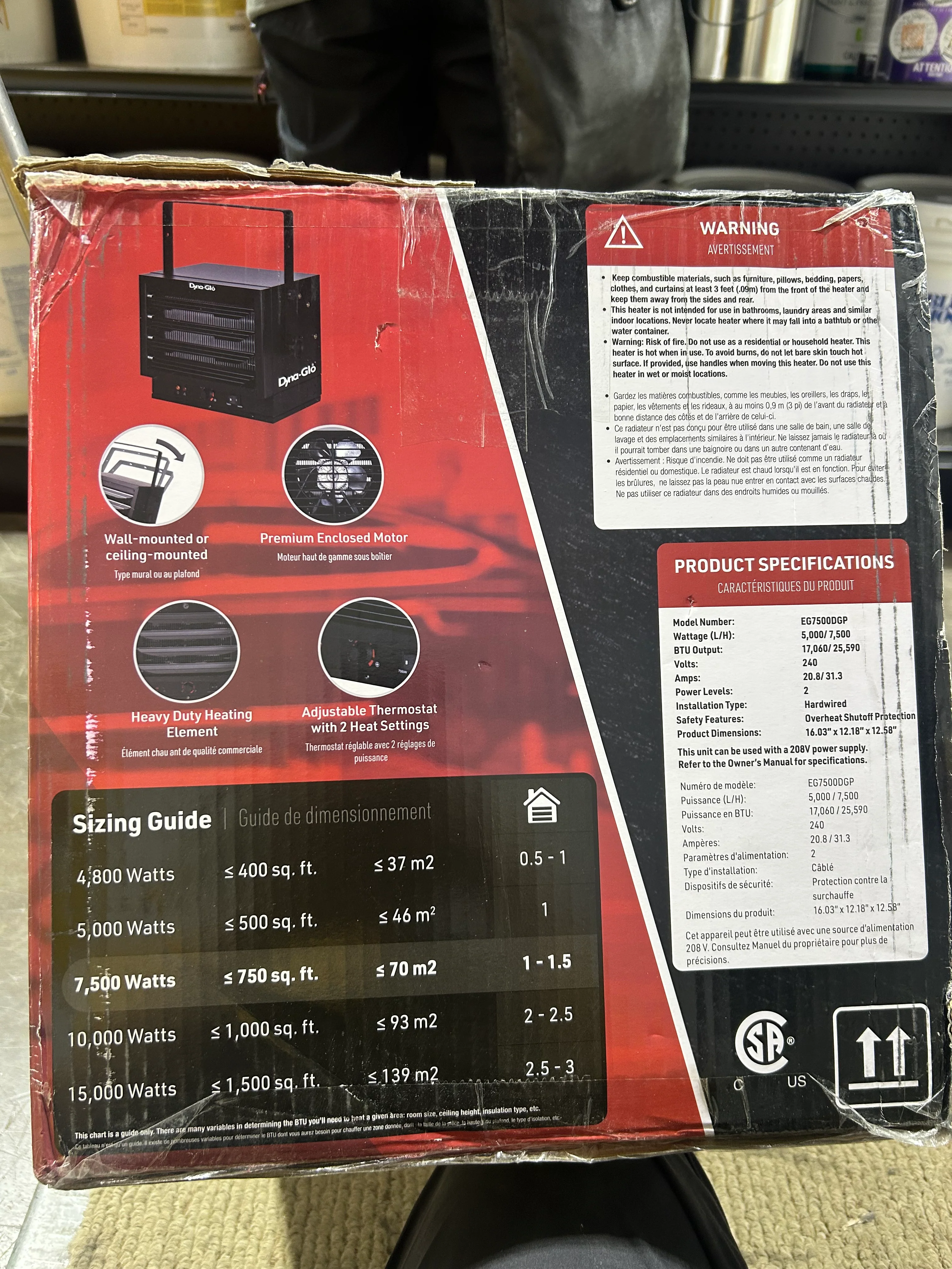 Dyna-Glo Pro Electric Garage Heater - Image 3