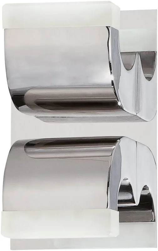 Eurofase Lighting Leo 2LT Bathbar in Chrome with Frosted Acrylic. - Image 2