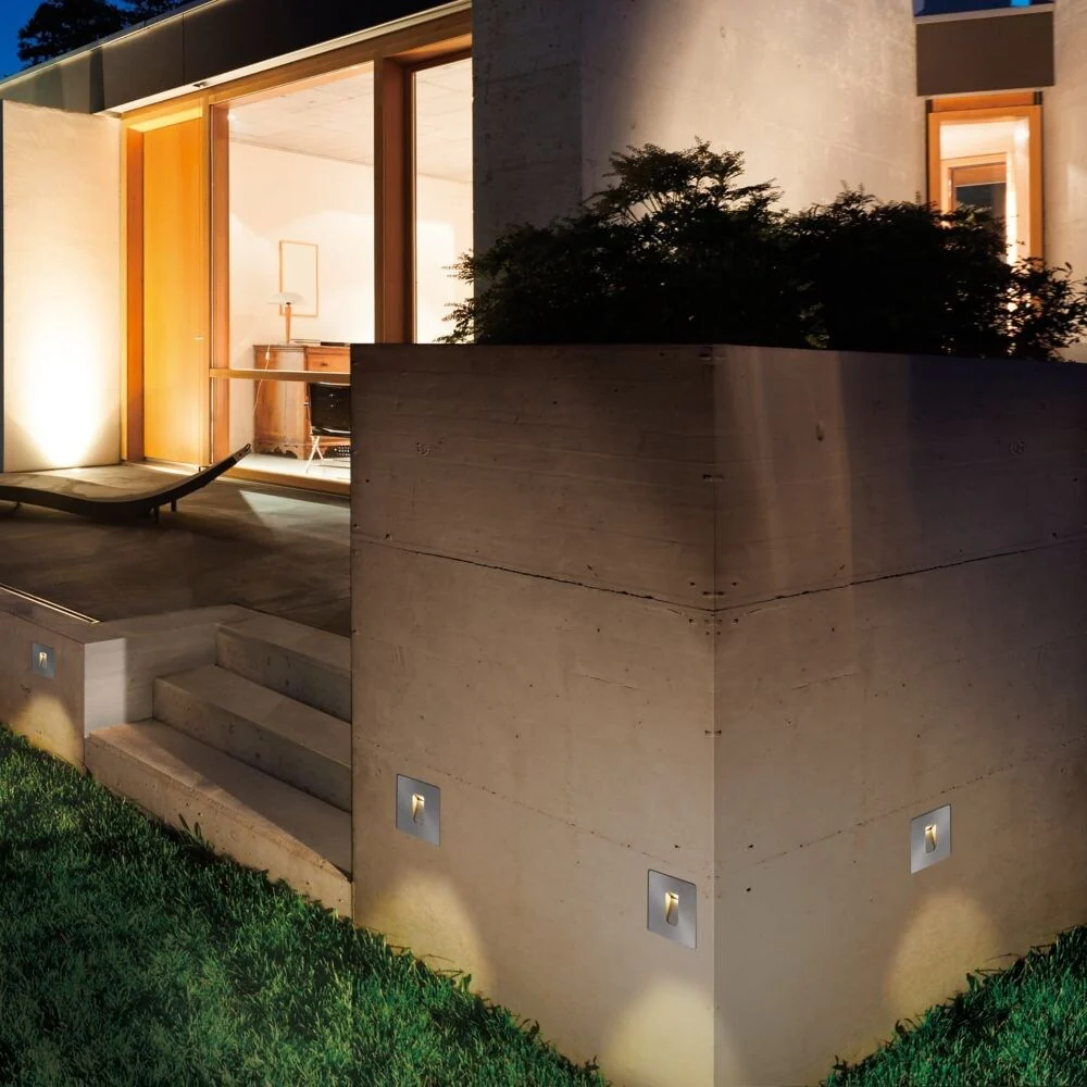 Outdoor Recessed LED Sconce in Chrome - Image 2