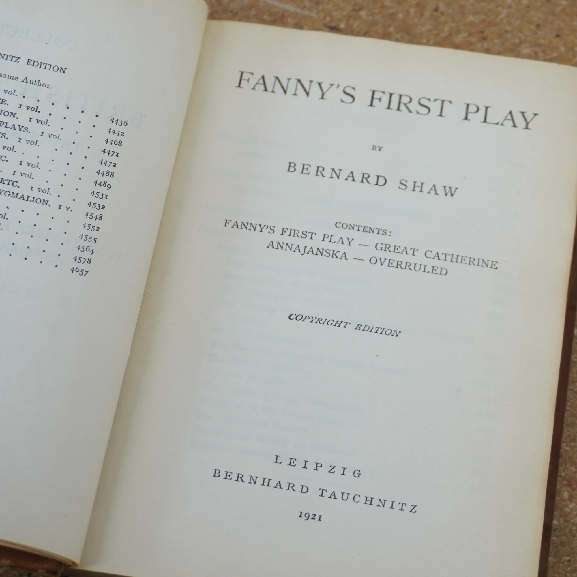 Fanny's First Play by Bernard Shaw 1921 - Image 3