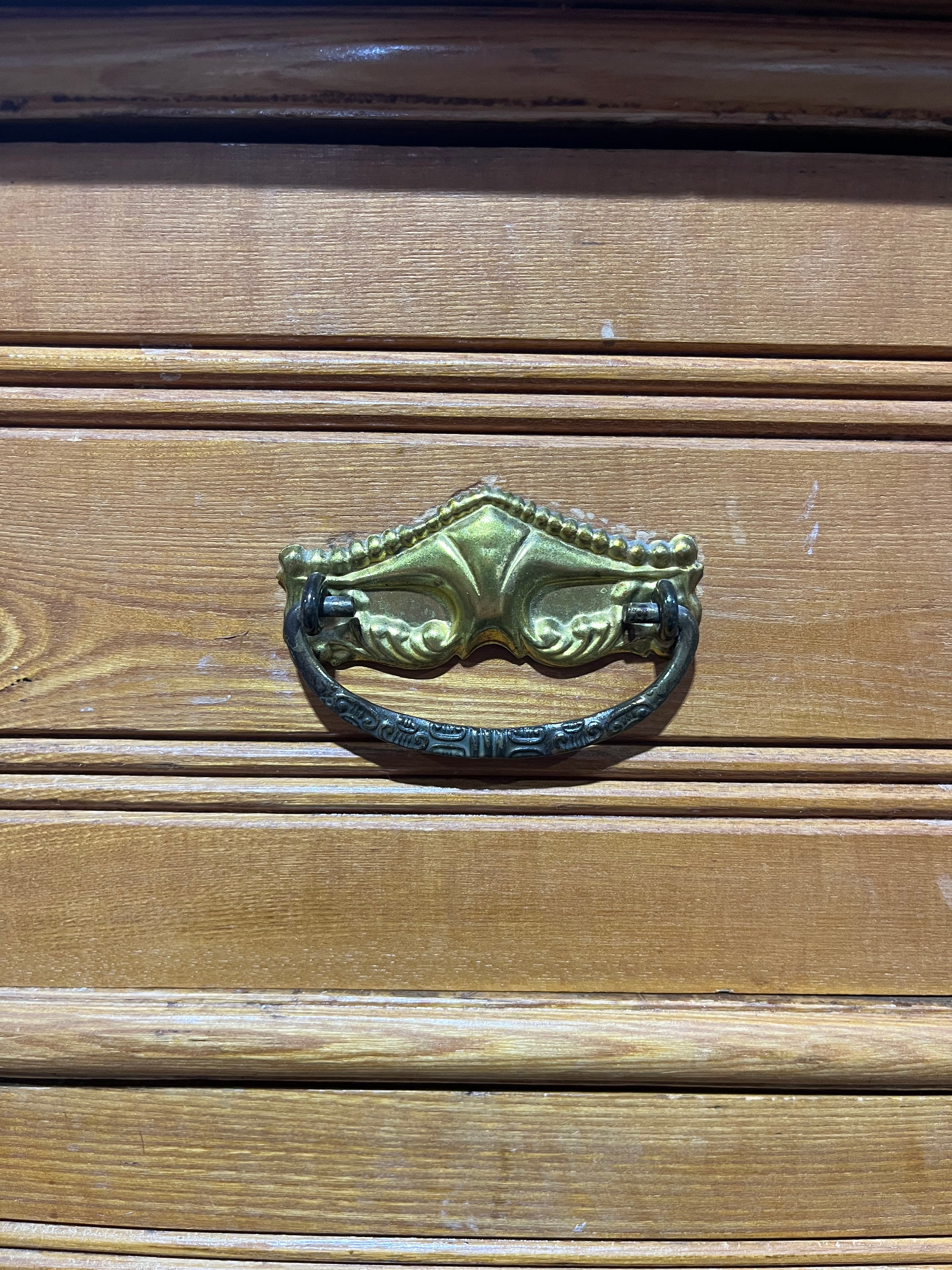 Farmhouse Style Bedroom Dresser w/ Floral Carved Detailing & Mirror - Image 3