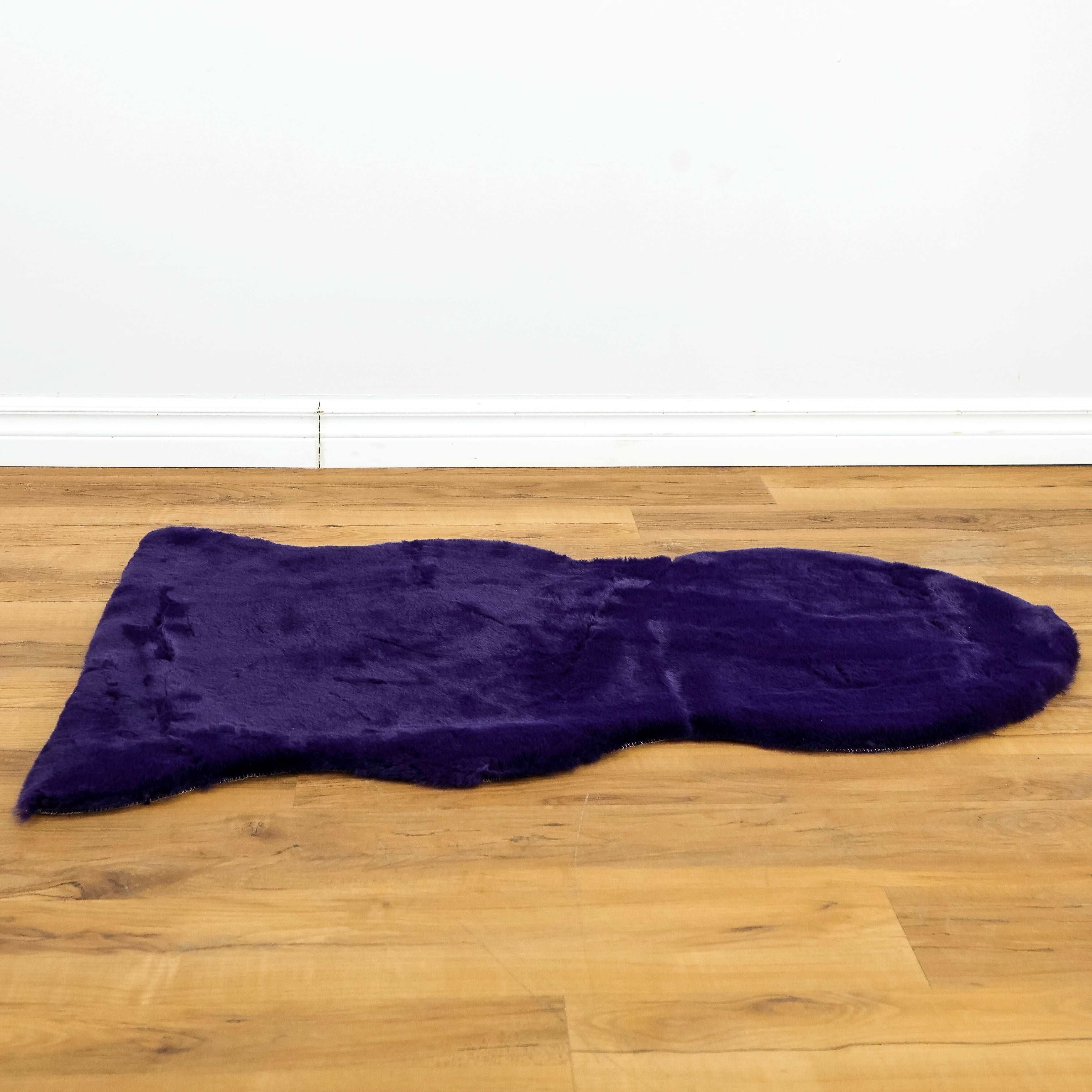 Faux Rabbit Fur Rug- 29" x 42"- Petunia