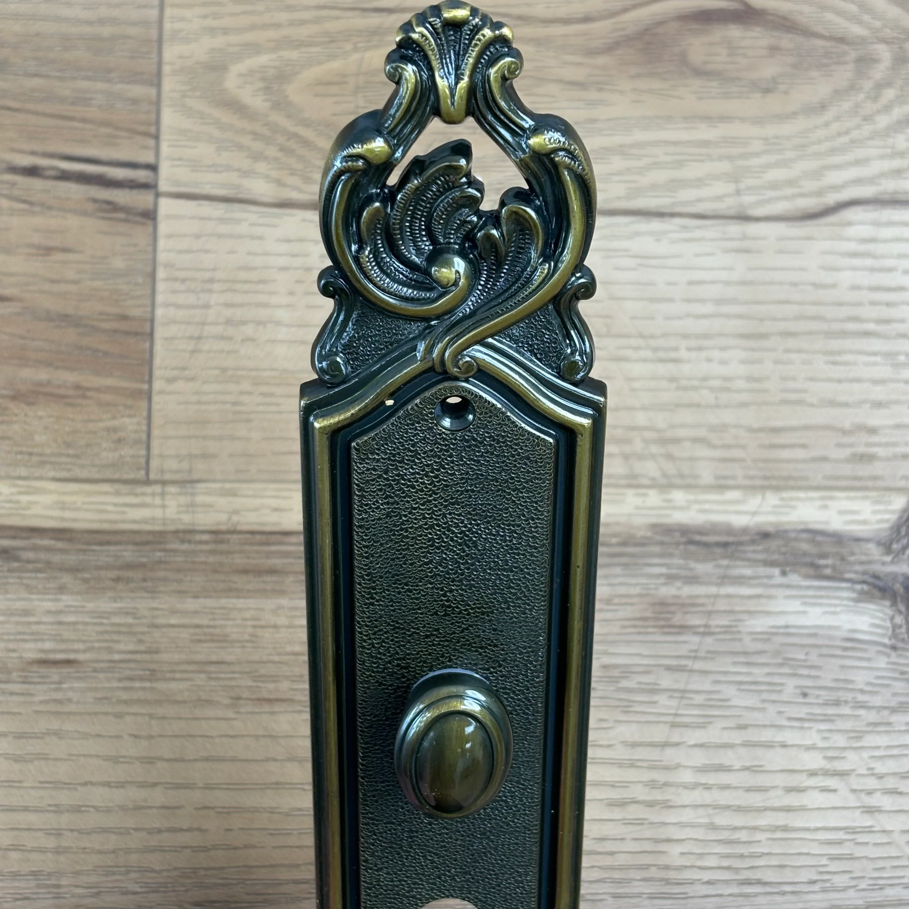 Flat Ornate Door Plate with Knob, 8525U59 - Image 5