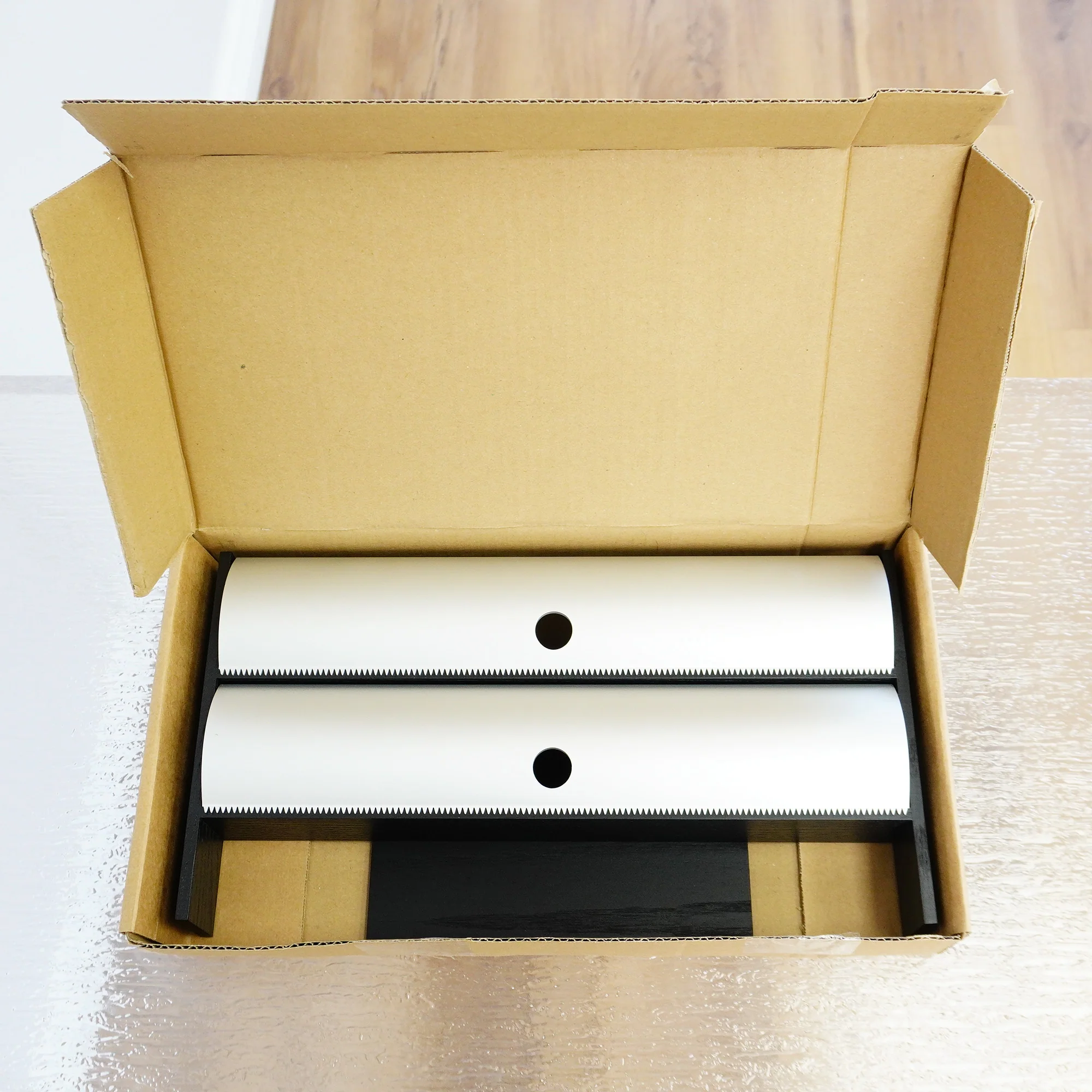 19×7.25×2–Inch Foil Roll Dispenser – Dark Ash Wood, 2‑Roll Capacity - Image 5