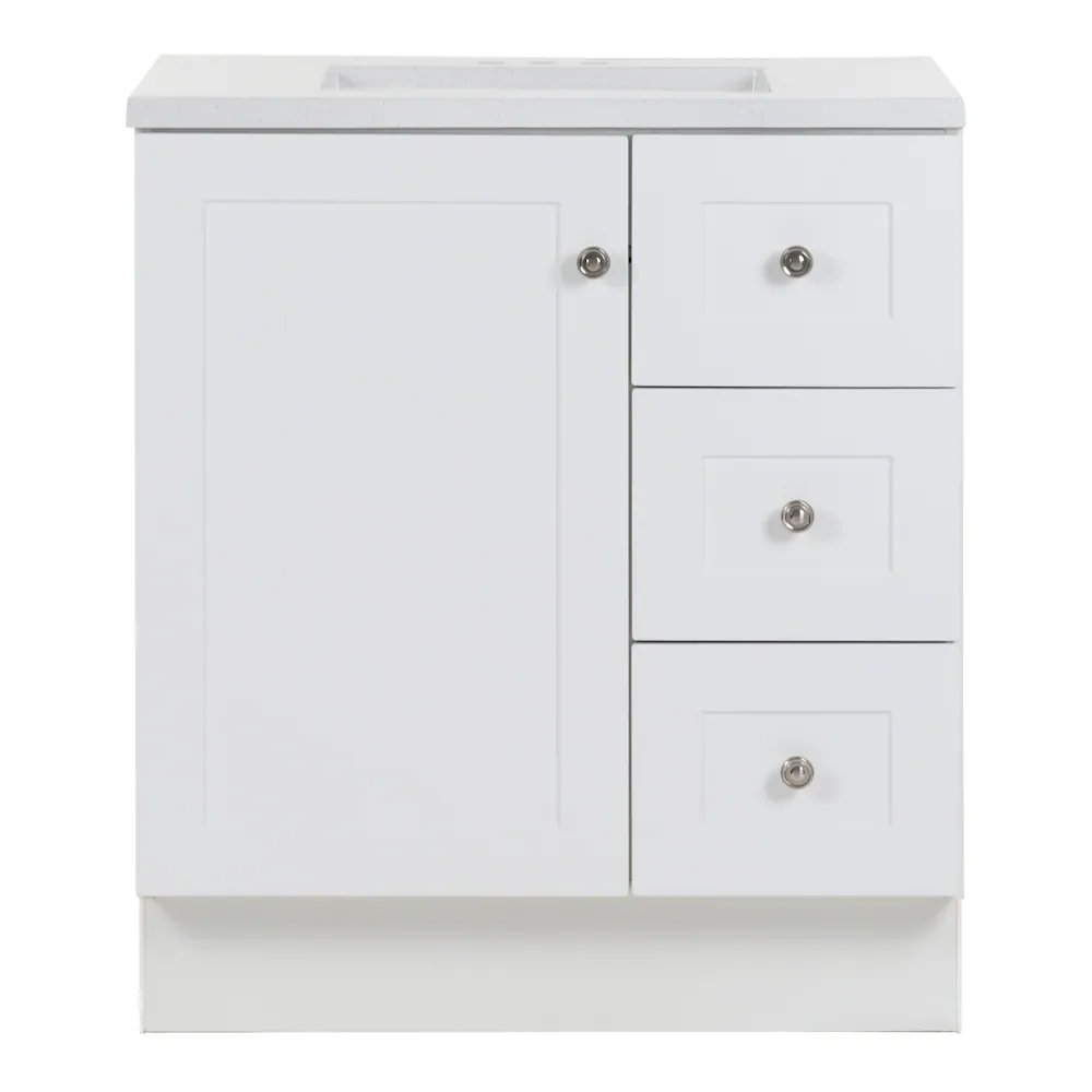 Glacier Bay Bannister 30" Bathroom Vanity With Marble Top