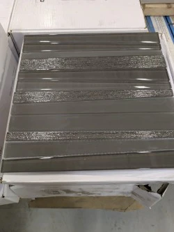 Glass Mosaic Tiles (Dark Taupe) 8"X24"