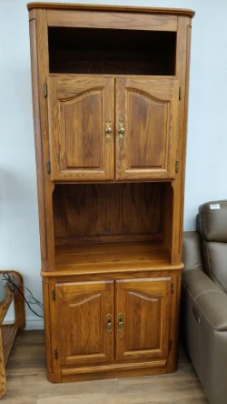 Golden Oak Tone Entertainment Media Cabinet