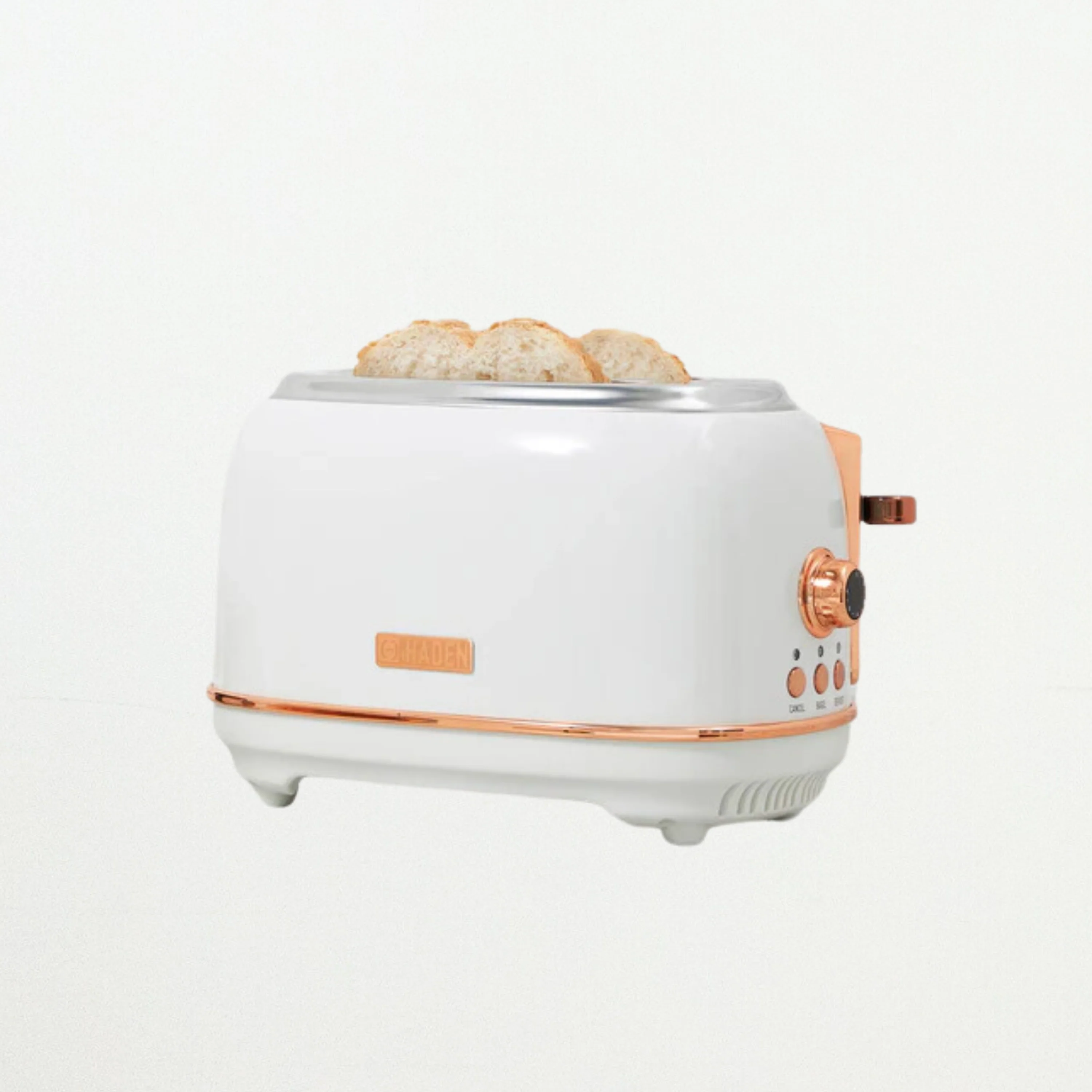 Haden Heritage 2-Slice Toaster-Ivory w/Copper - Image 2