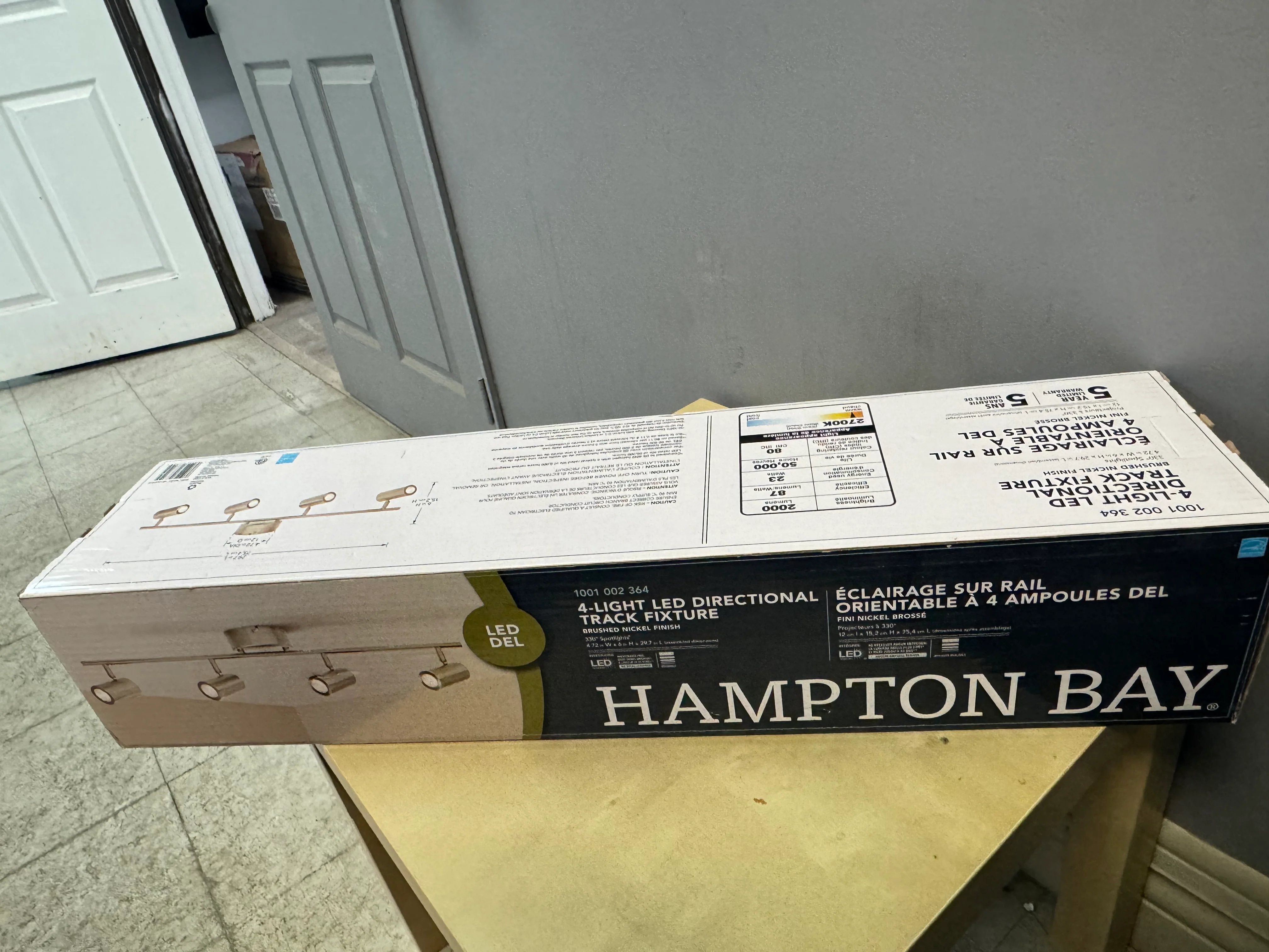 Hampton Bay 4-Light Directional LED Track Lighting - Brushed Nickel - Image 3