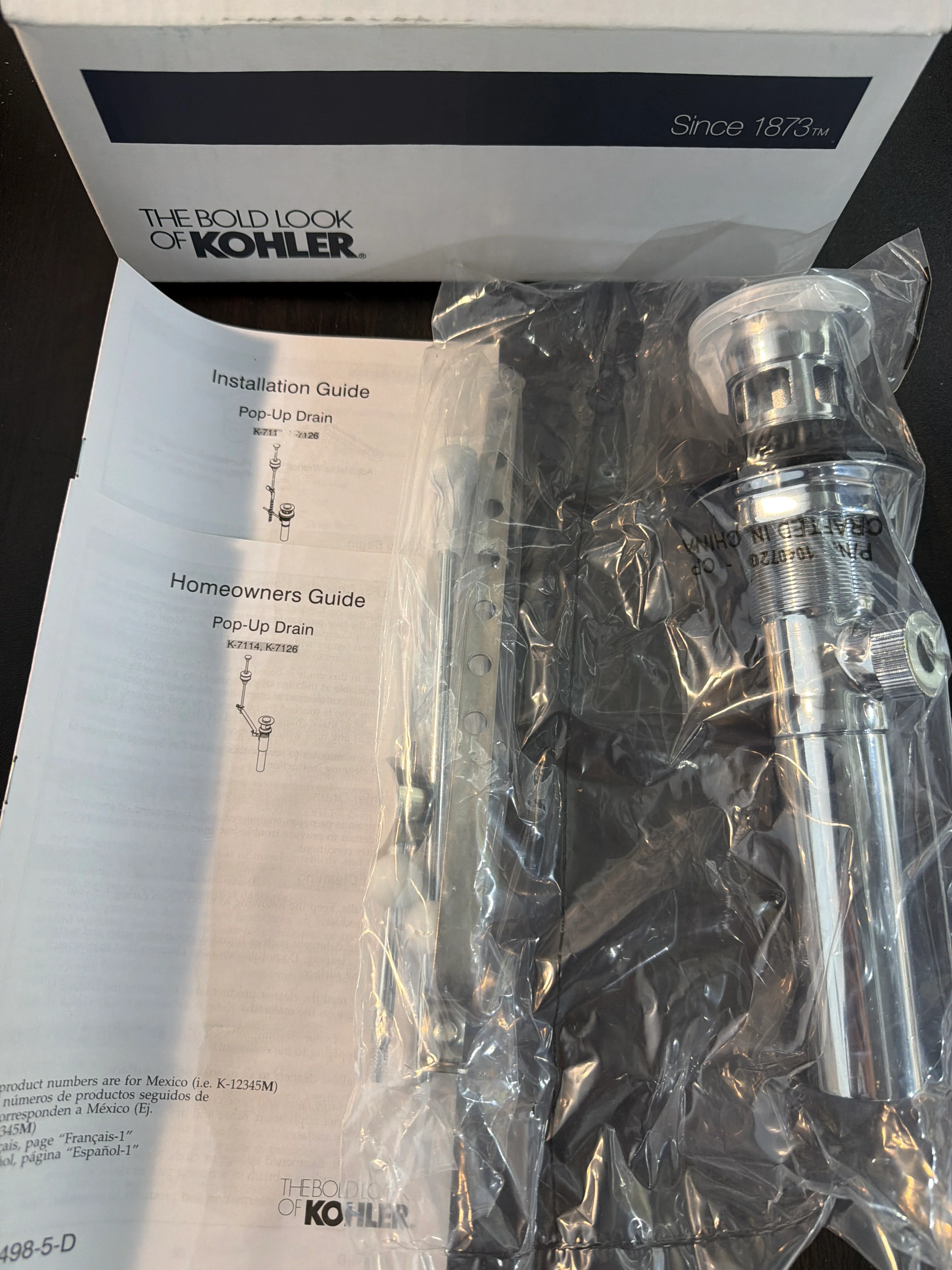 KOHLER 1-1/4-Inch Pop-Up Drain Polished Chrome - Image 3