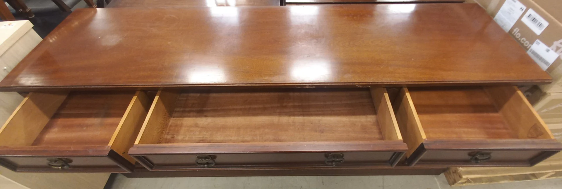 Henredon Dark Brown Wood Sideboard - Image 4