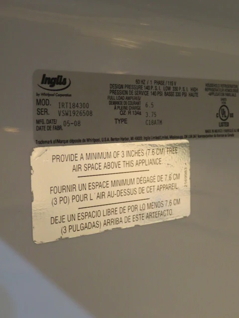 Inglis White Fridge - Image 3