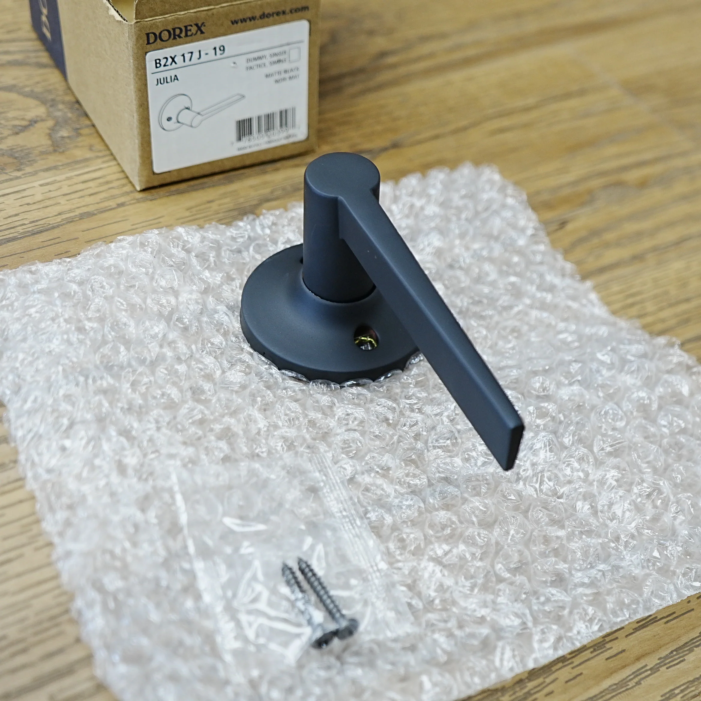 Julia Lever Dummy Set – Matte Black, Round Rosette – B2X17J-19 - Image 8