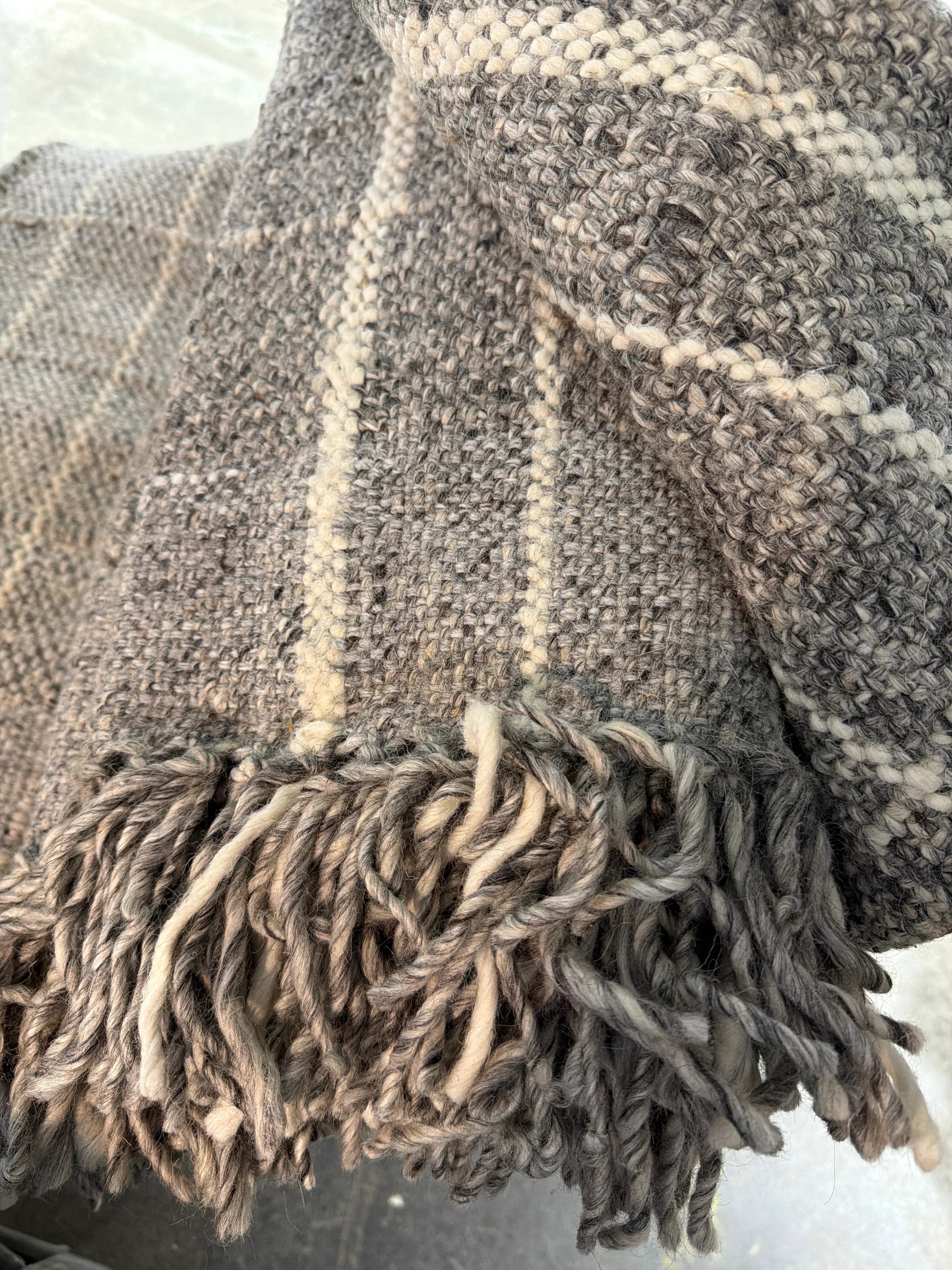 Shetland Shades of Grey Woven 9 x 6 Ft. Area Rug with Fringe - Image 2