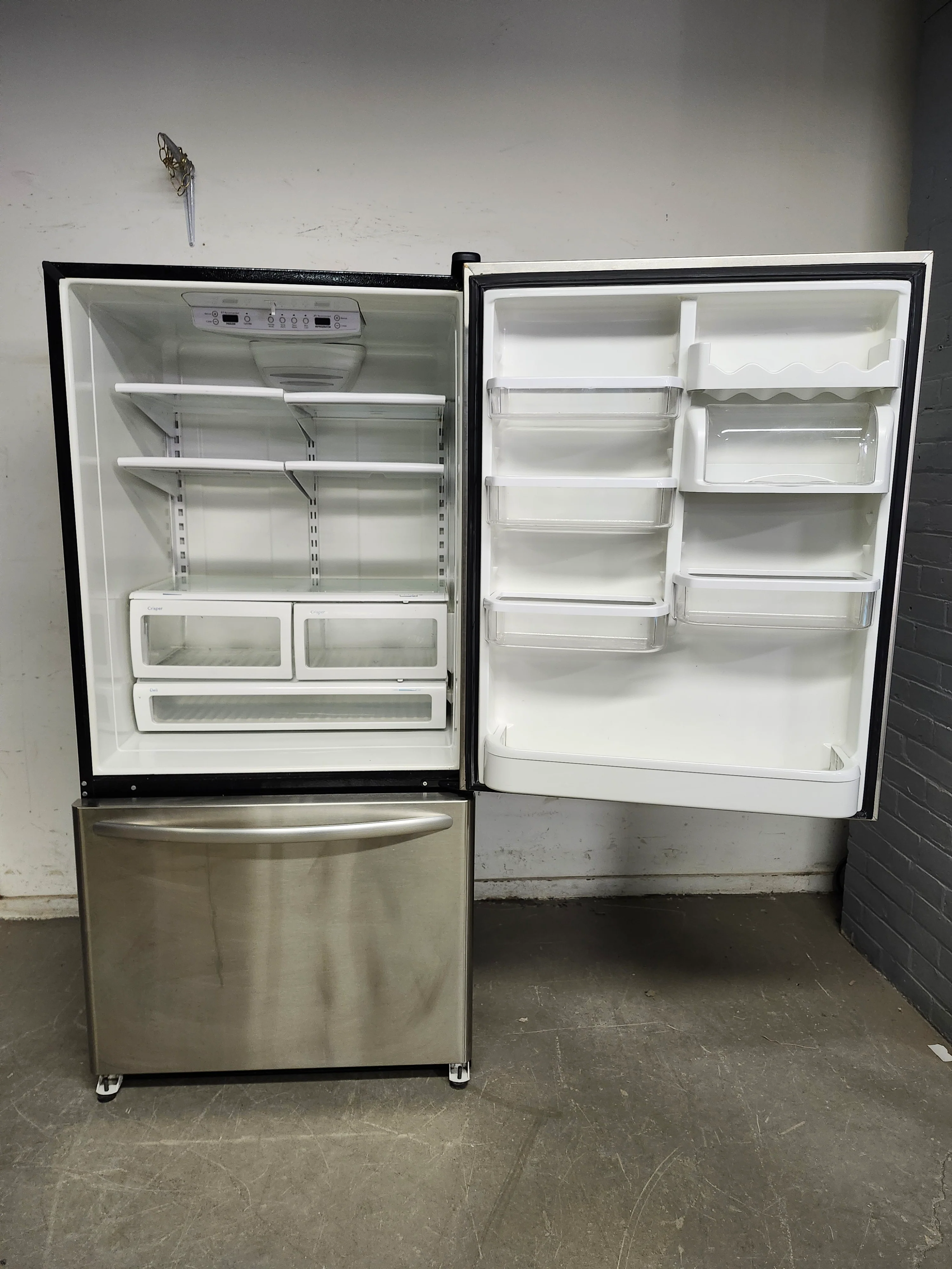 33"W Stainless Steel Kitchen Aid Fridge - Image 2