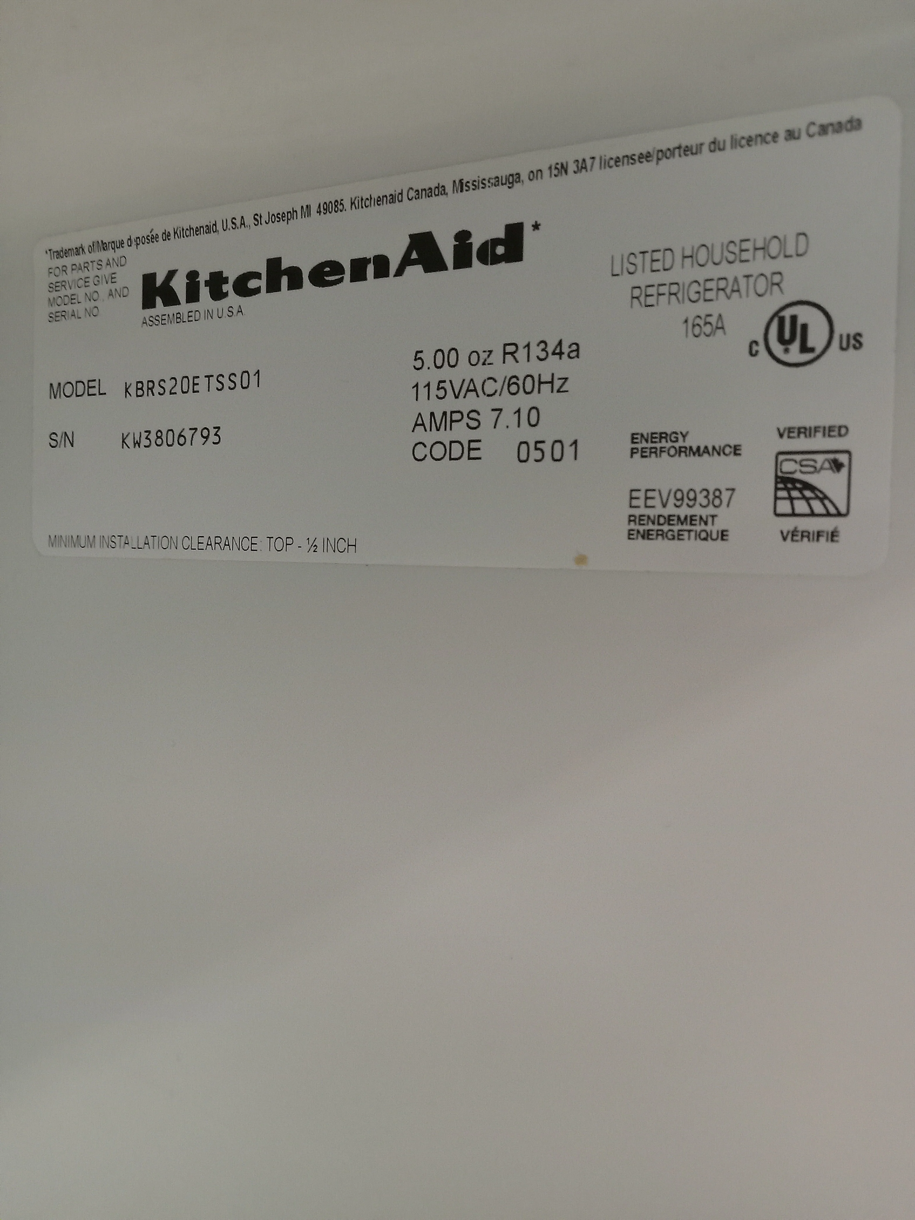 KitchenAid Stainless Steel Refrigerator - Image 5