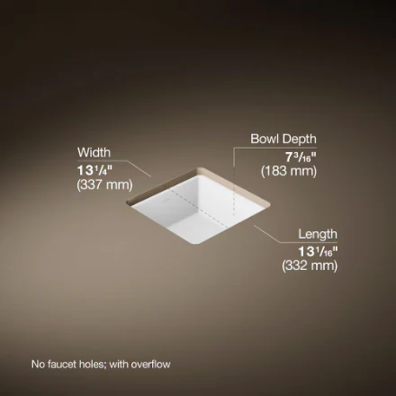 KOHLER Verticyl Undermount Bathroom Sink in White - Image 2