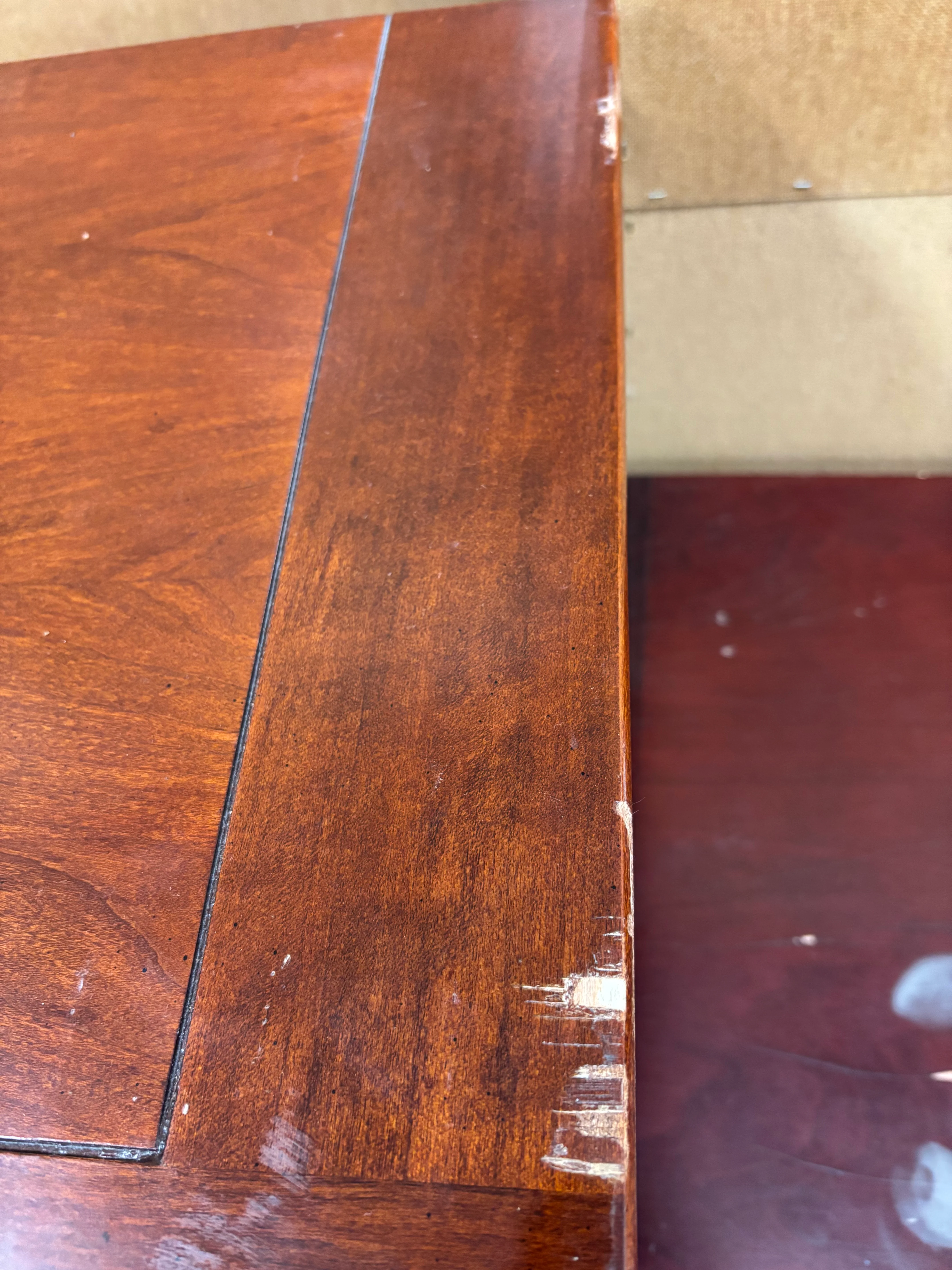 Large Cherry Wood Dresser with Mirror - Image 7
