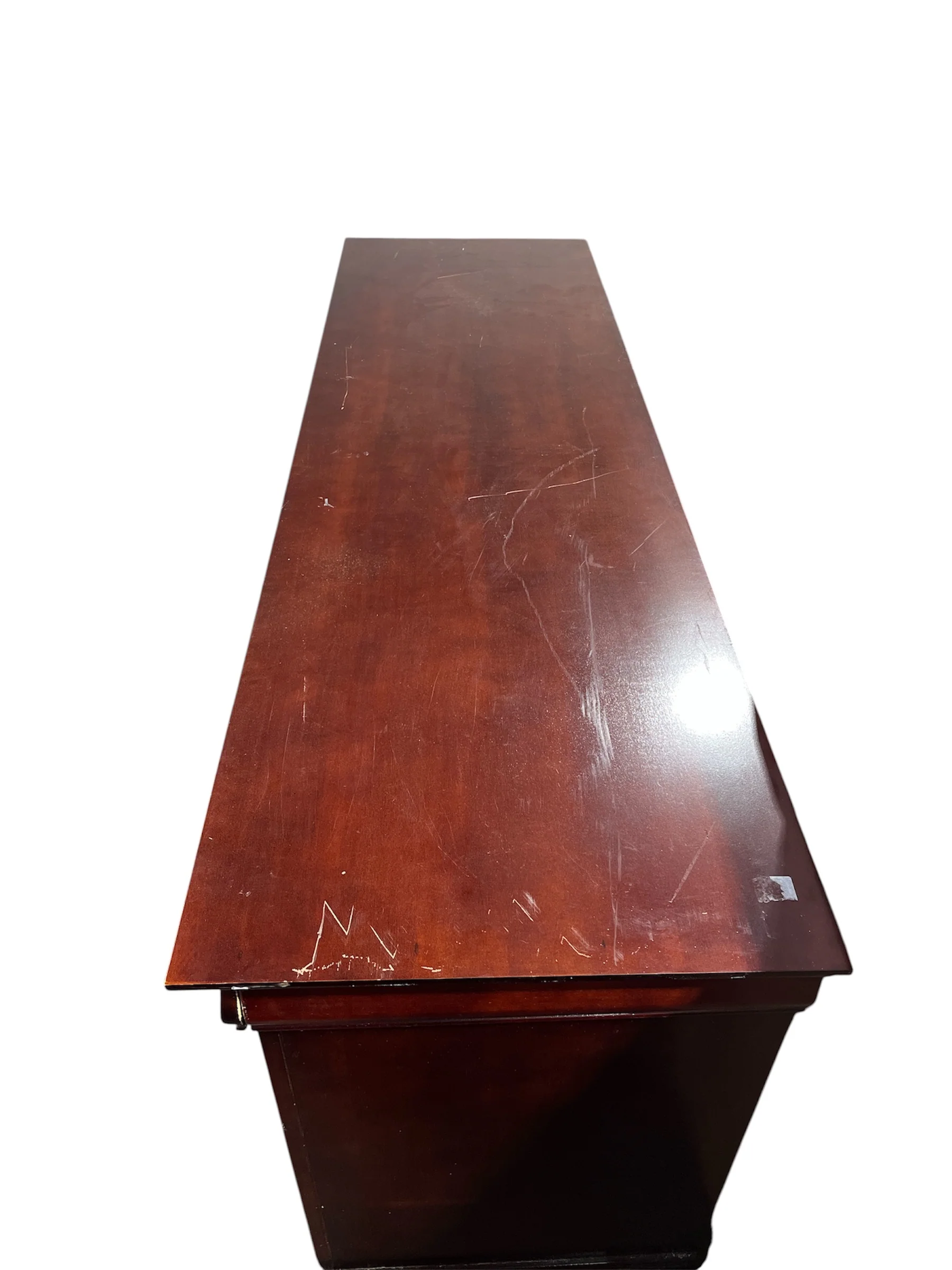 Large Traditional Cherry Wood Dresser - Image 4