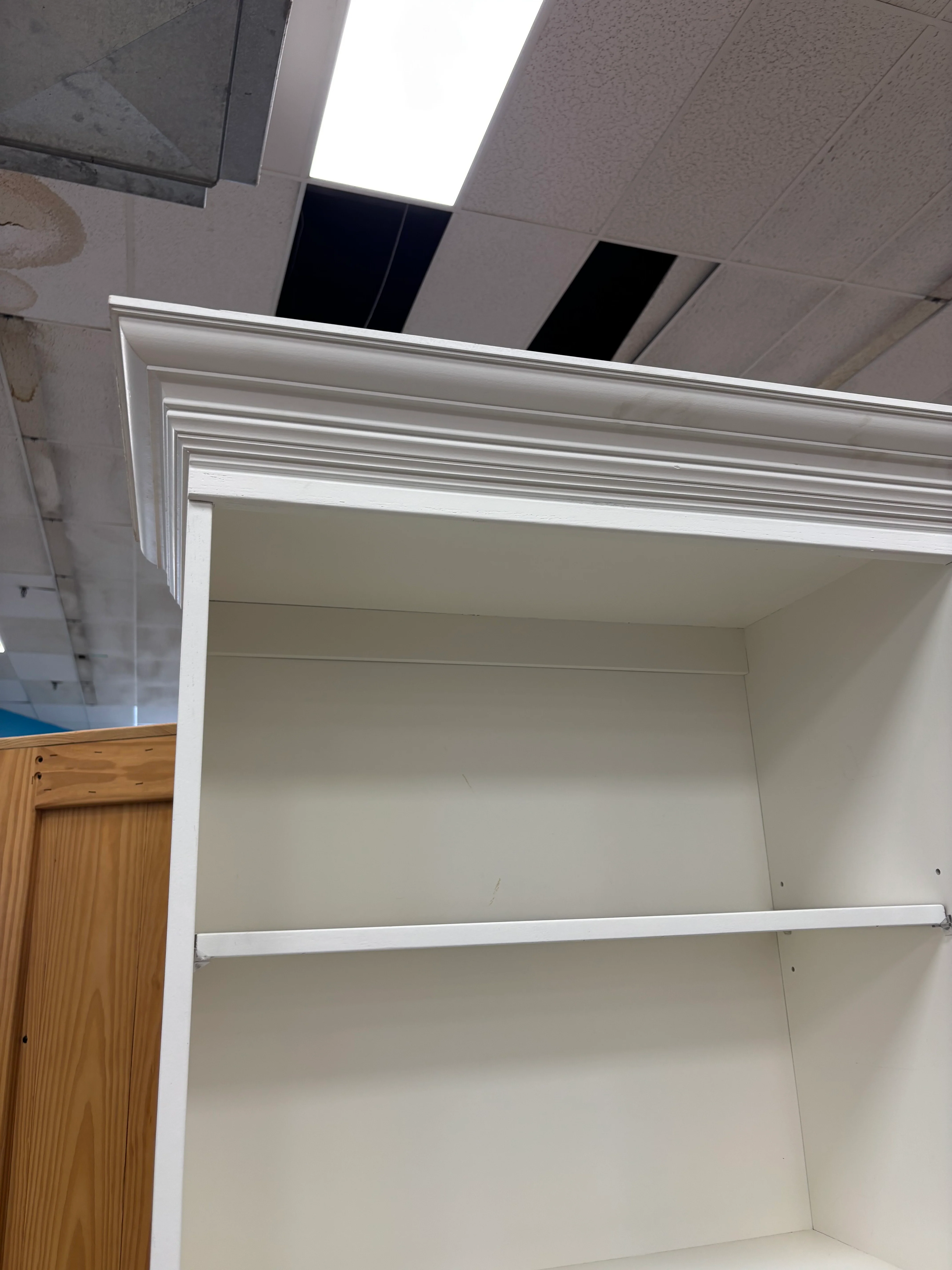 Large White Wooden Bookshelf - Image 3