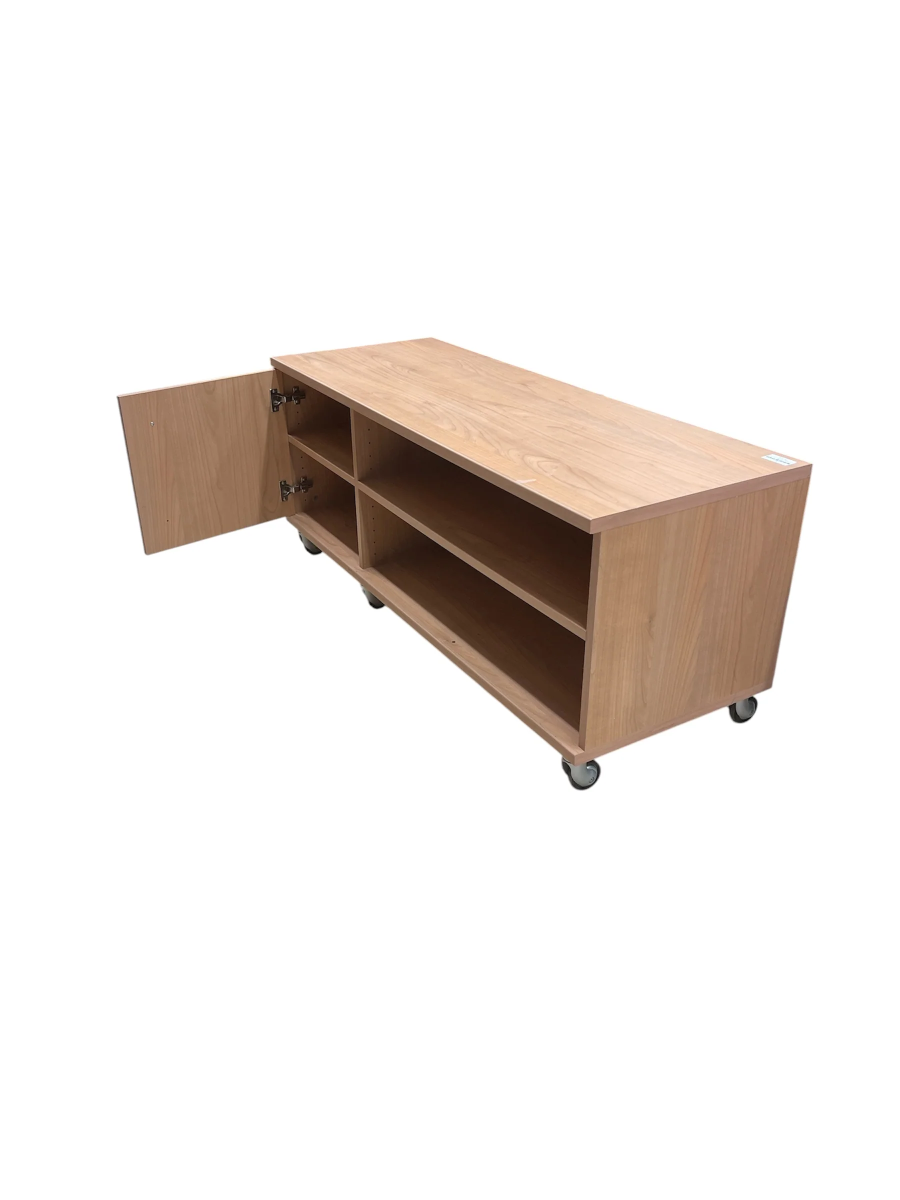 Light Natural Wood Finish Media Cabinet - Image 2