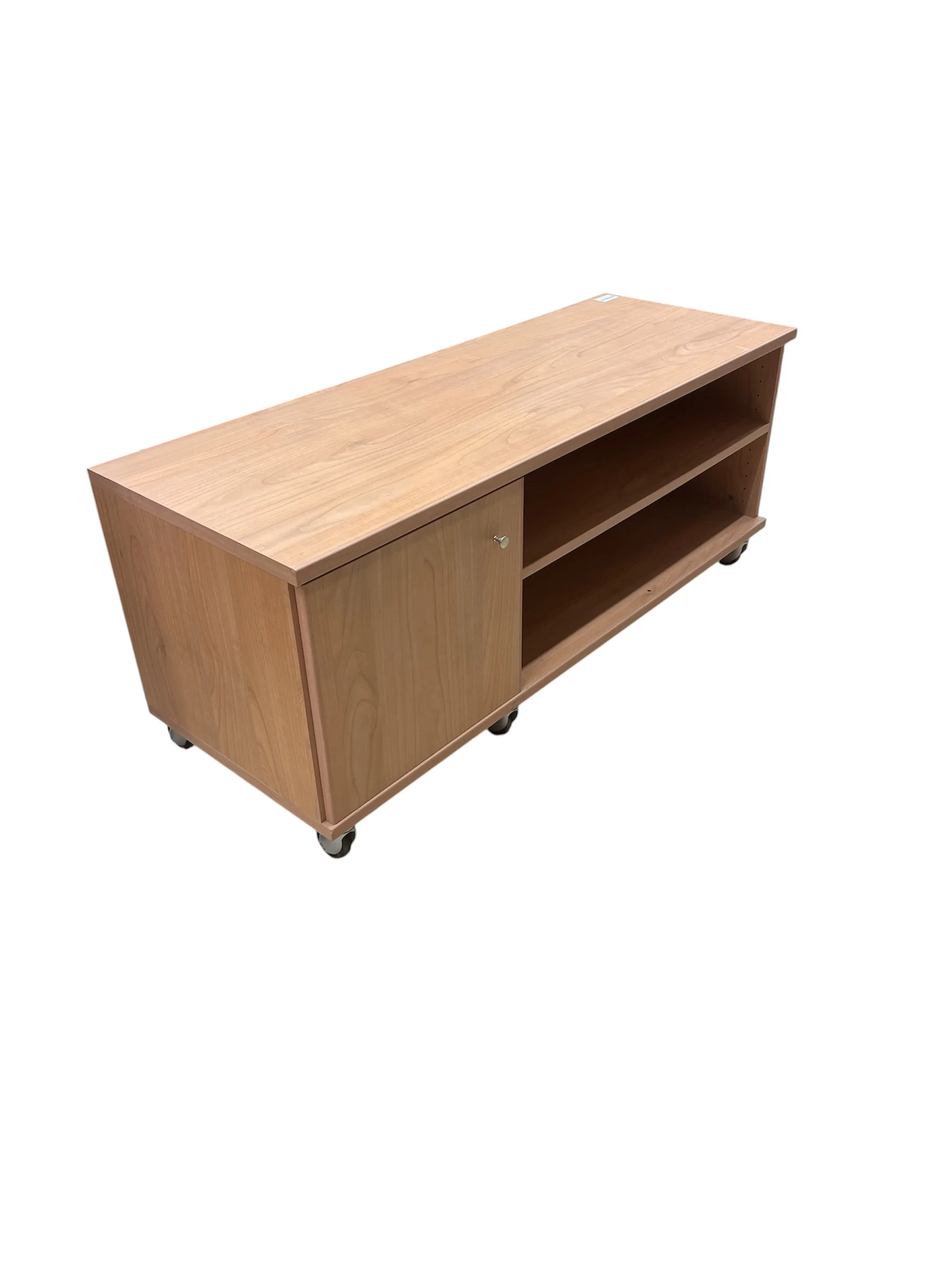 Light Natural Wood Finish Media Cabinet - Image 3