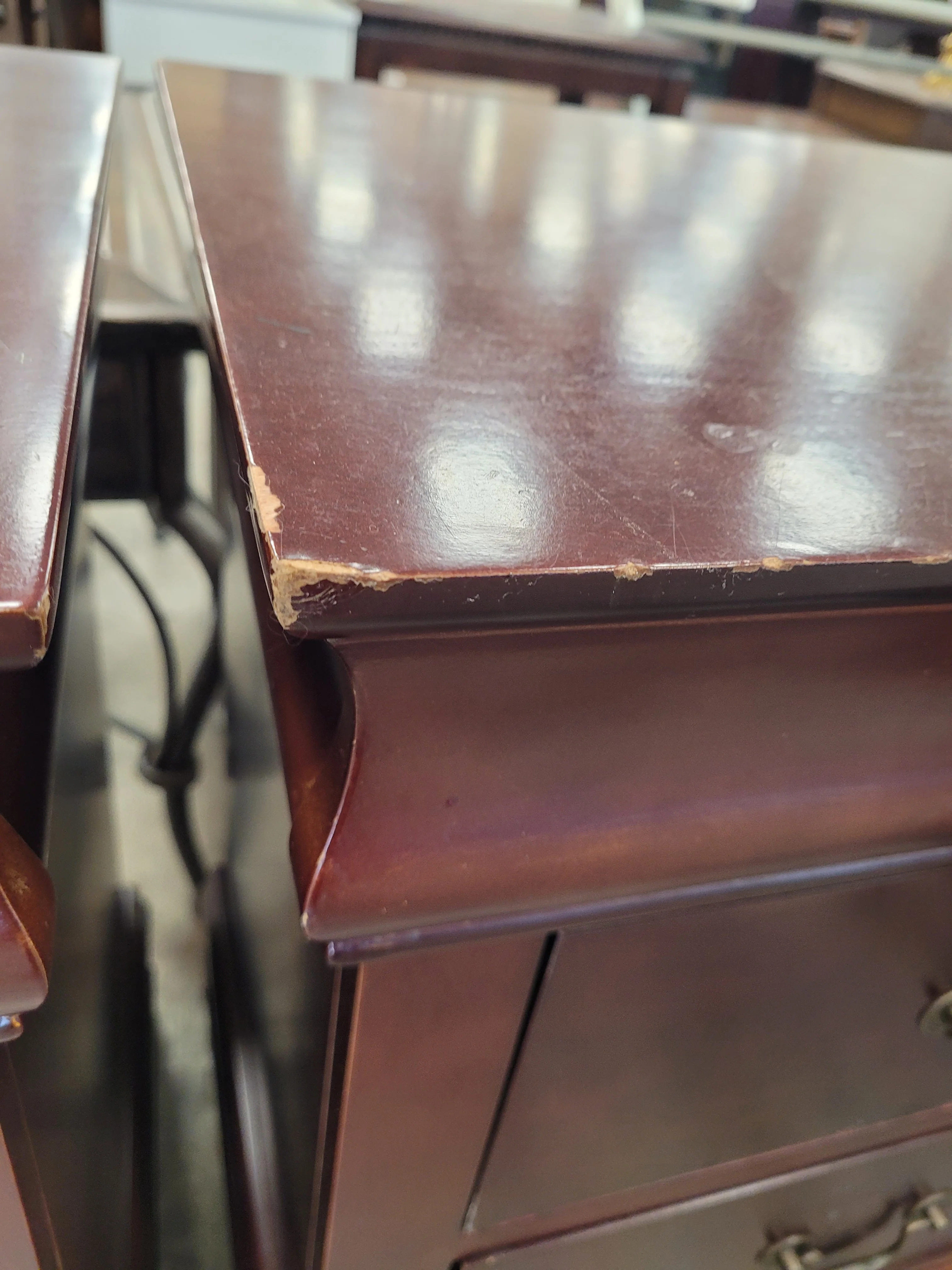 Louis Philippe Style 2-Drawer Nightstand (Damaged) - Image 3