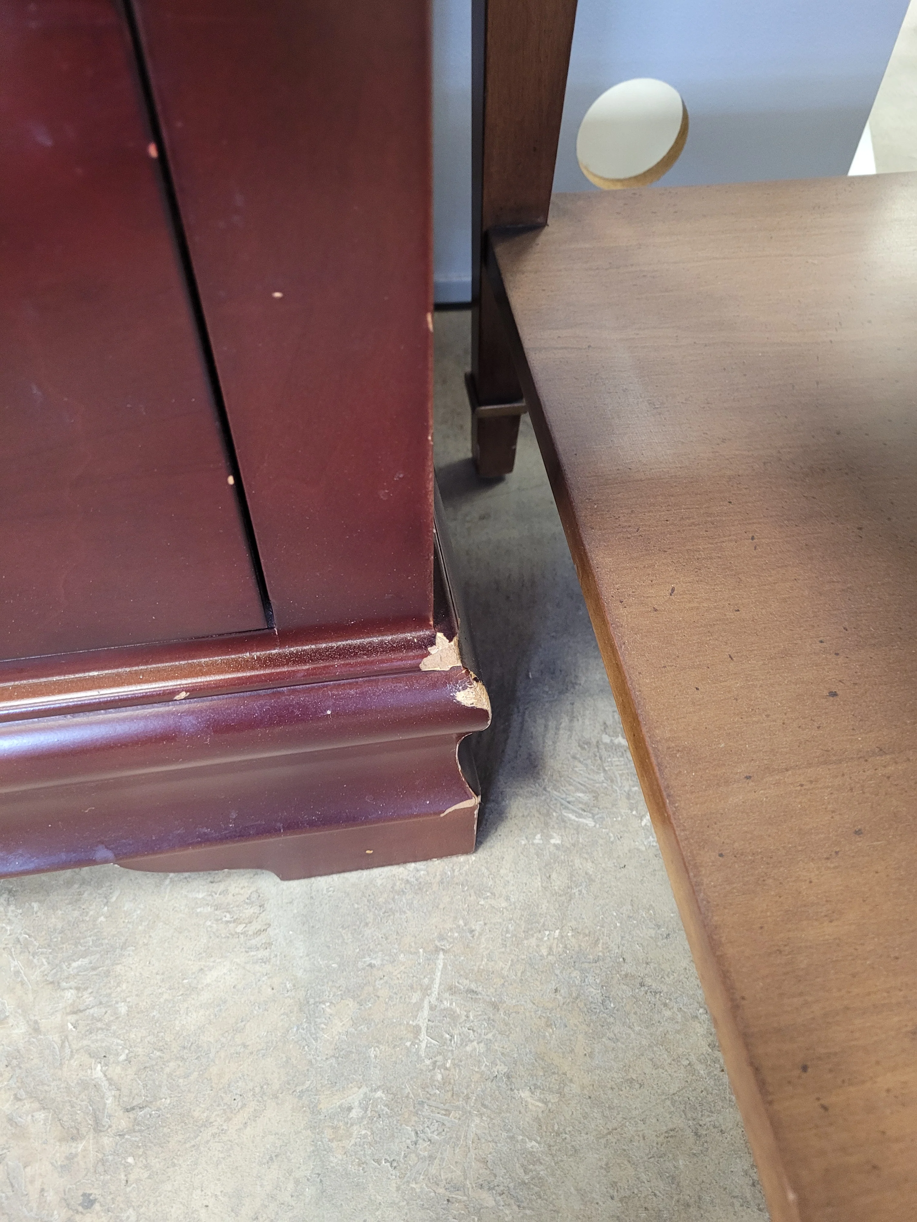 Louis Philippe Style 2-Drawer Nightstand (Damaged) - Image 4