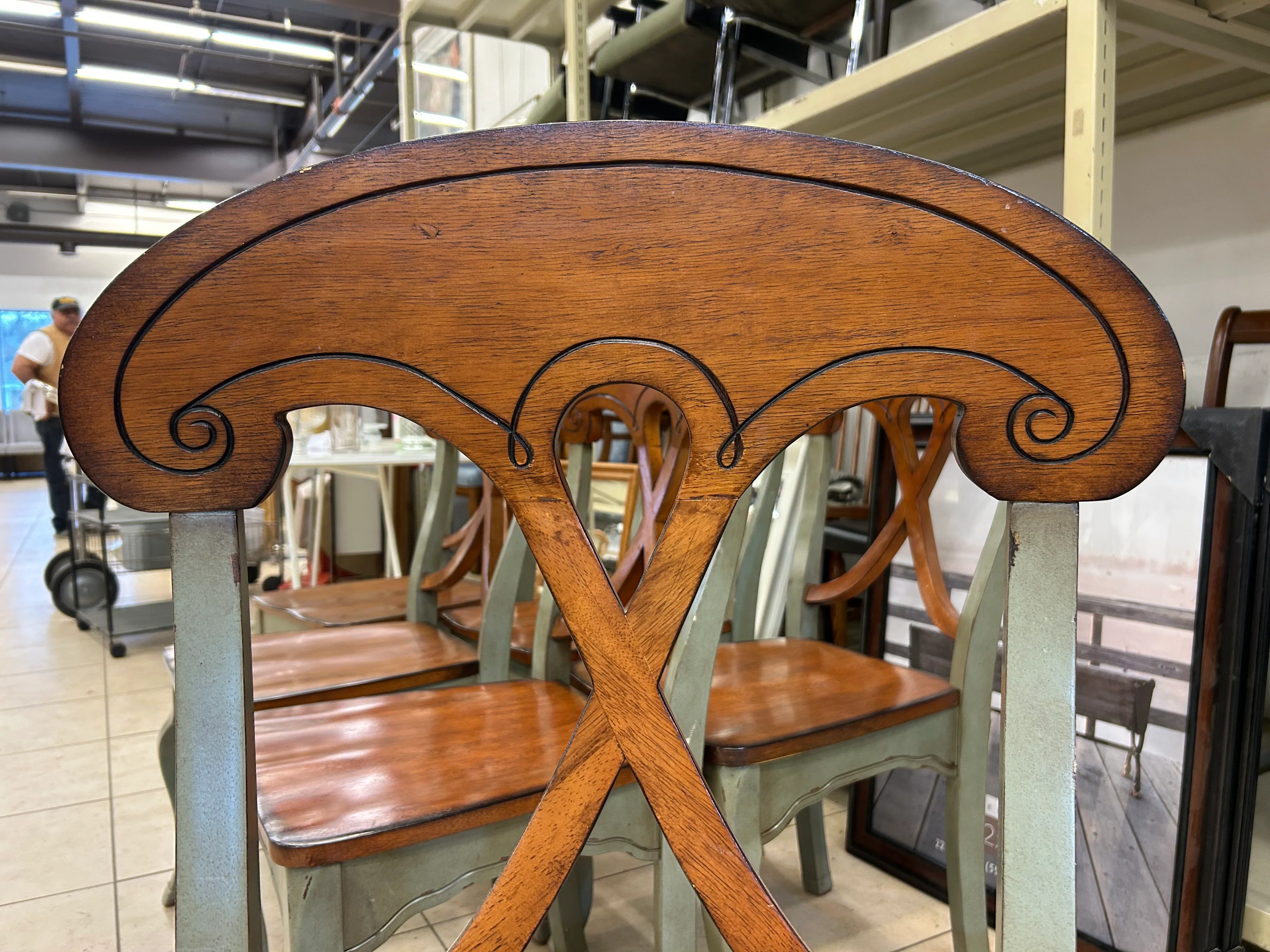 Marchella Sage Dining Chairs Set - A Set of Six - Image 8