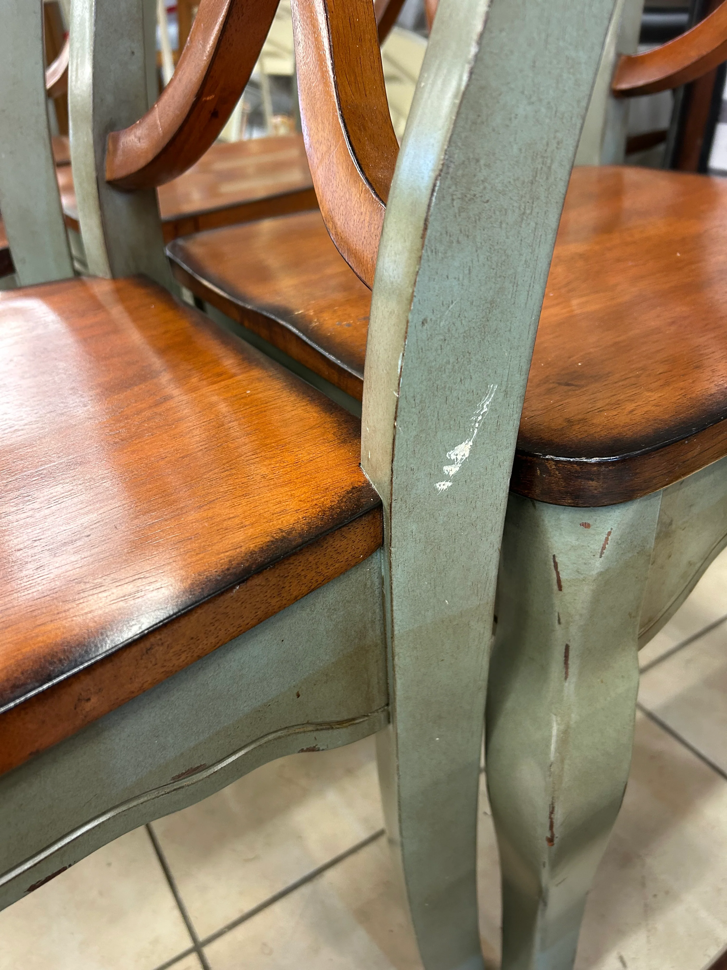 Marchella Sage Dining Chairs Set - A Set of Six - Image 9