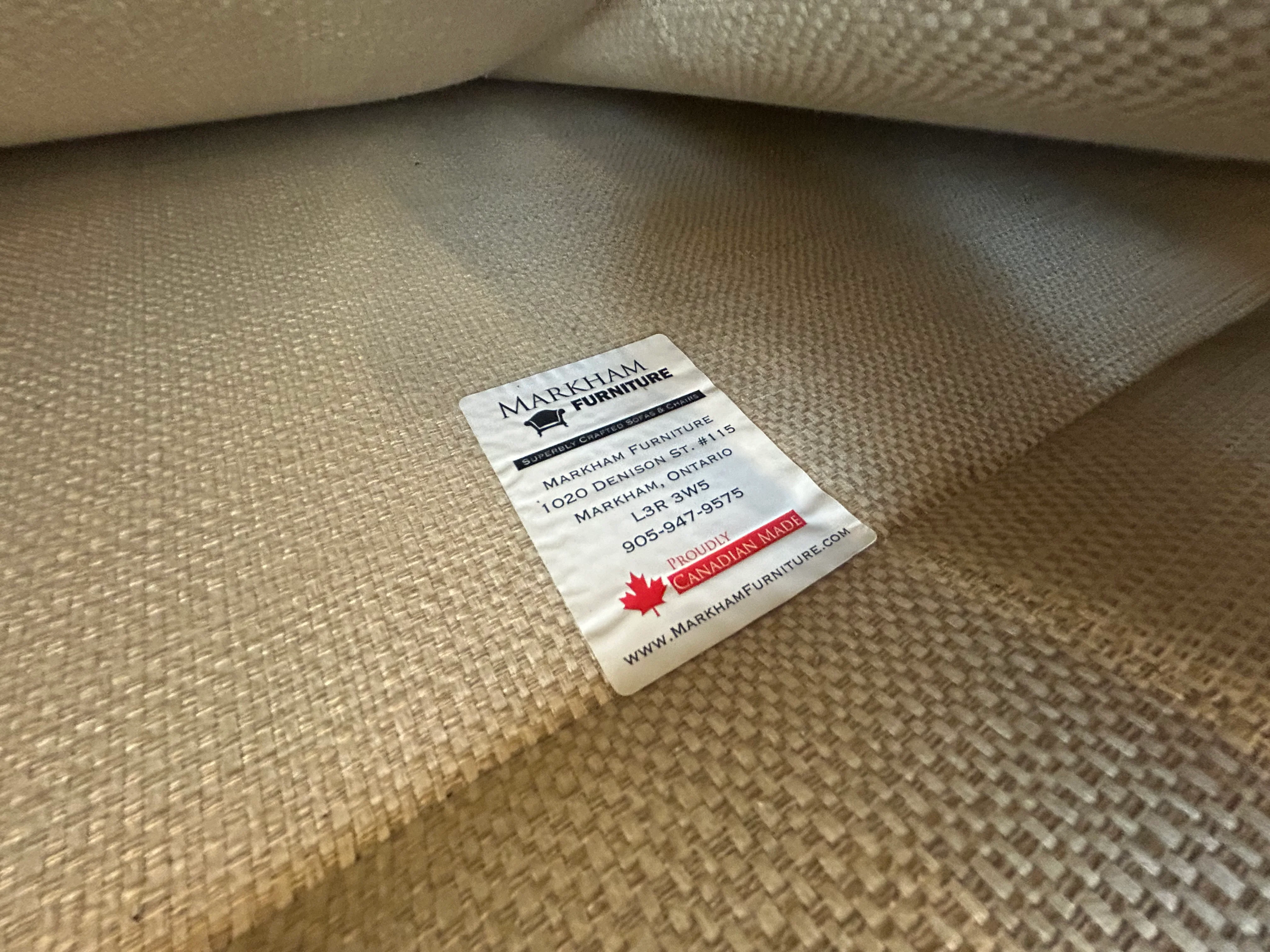 Markham Cream Loveseat Sofa - Image 4