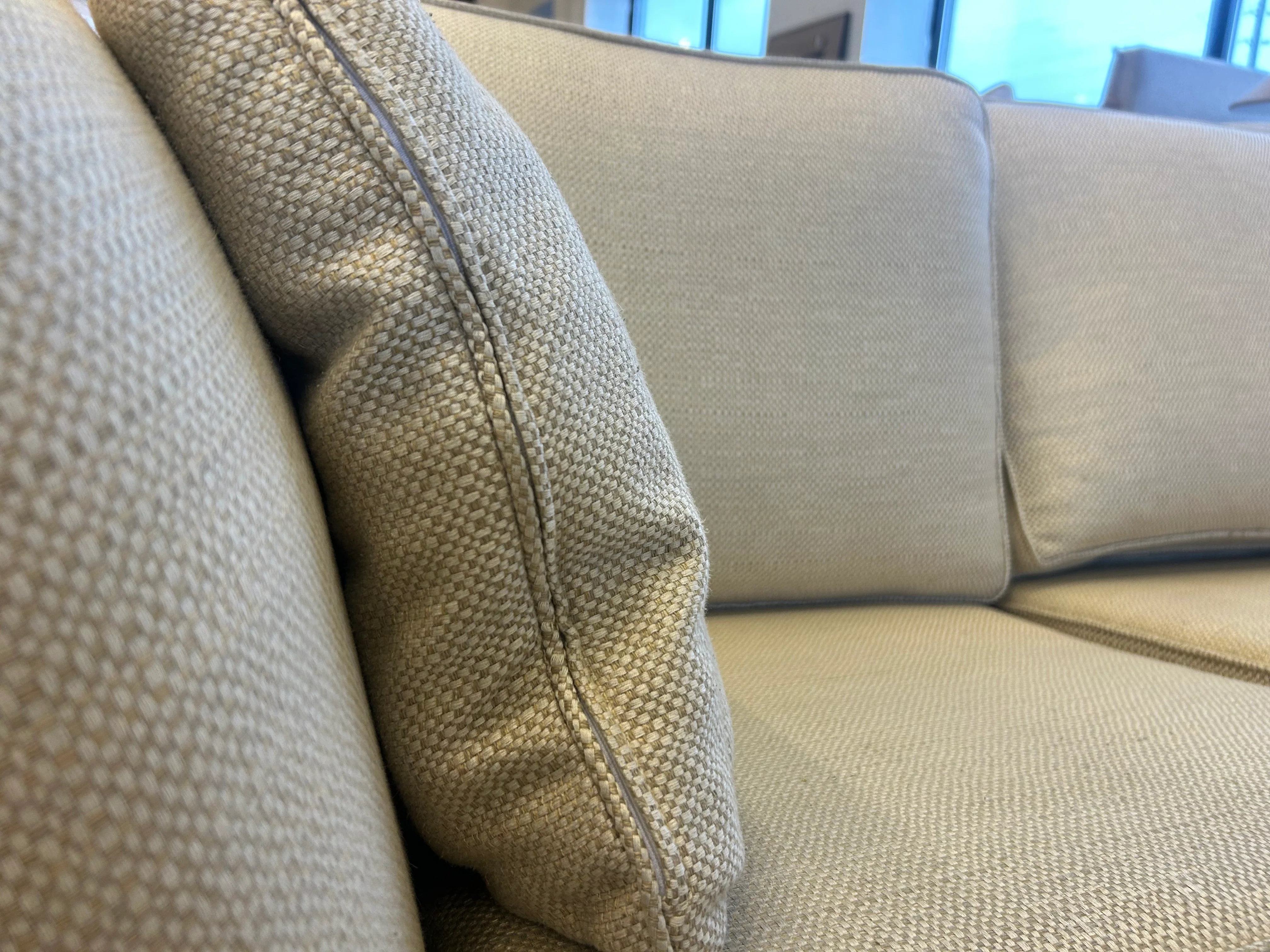 Markham Cream Three-seater Sofa - Image 4
