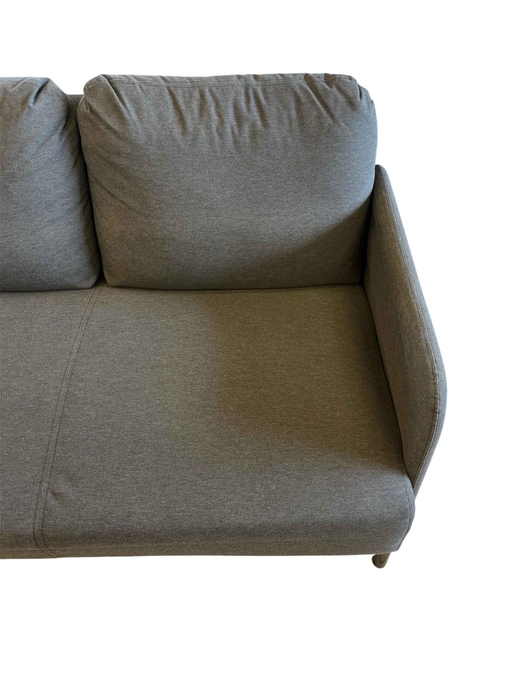 Modern Compact Dark Grey Loveseat - Image 4
