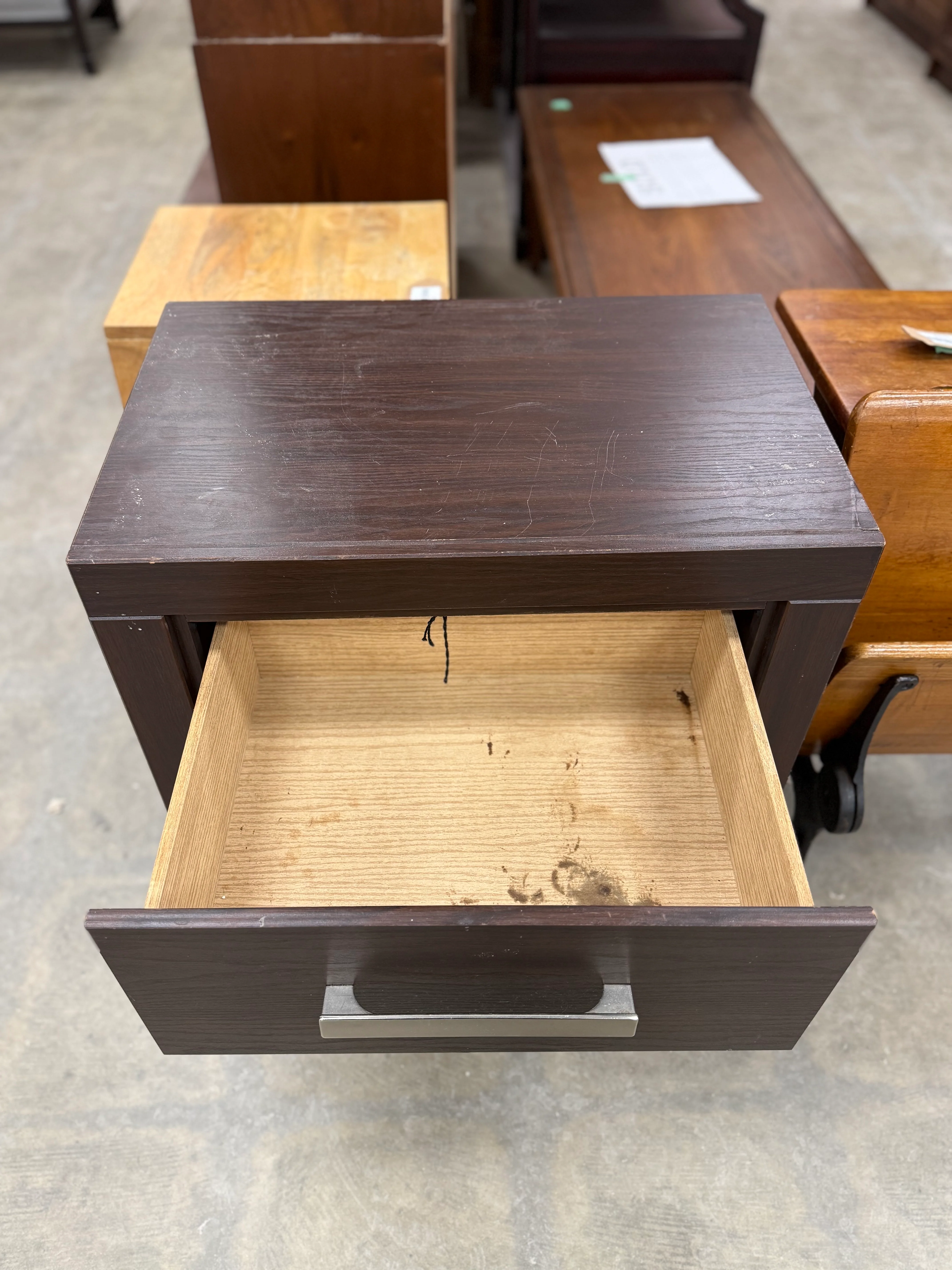 Modern Dark Chocolate Brown Nightstand - Image 3