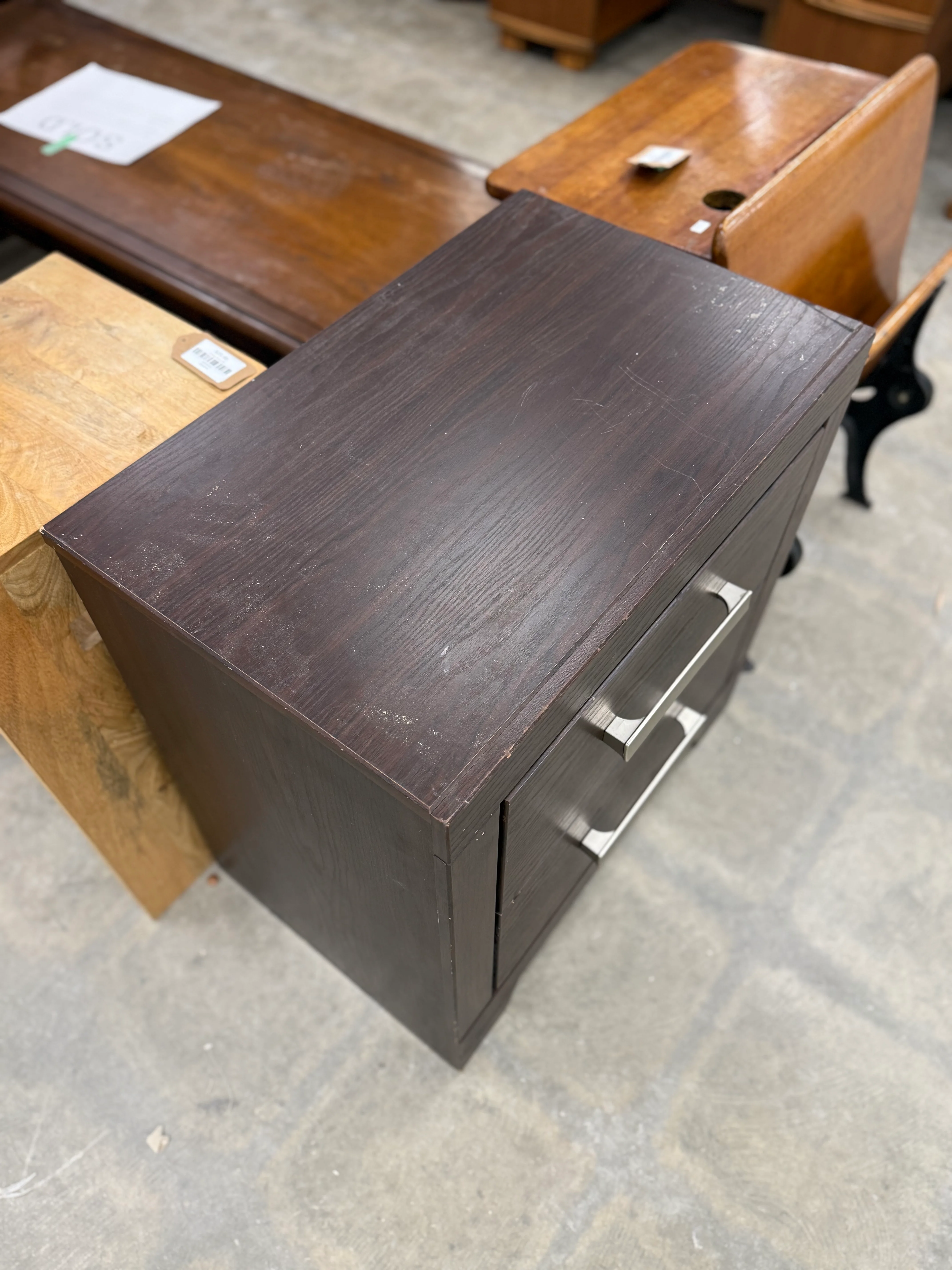 Modern Dark Chocolate Brown Nightstand - Image 4