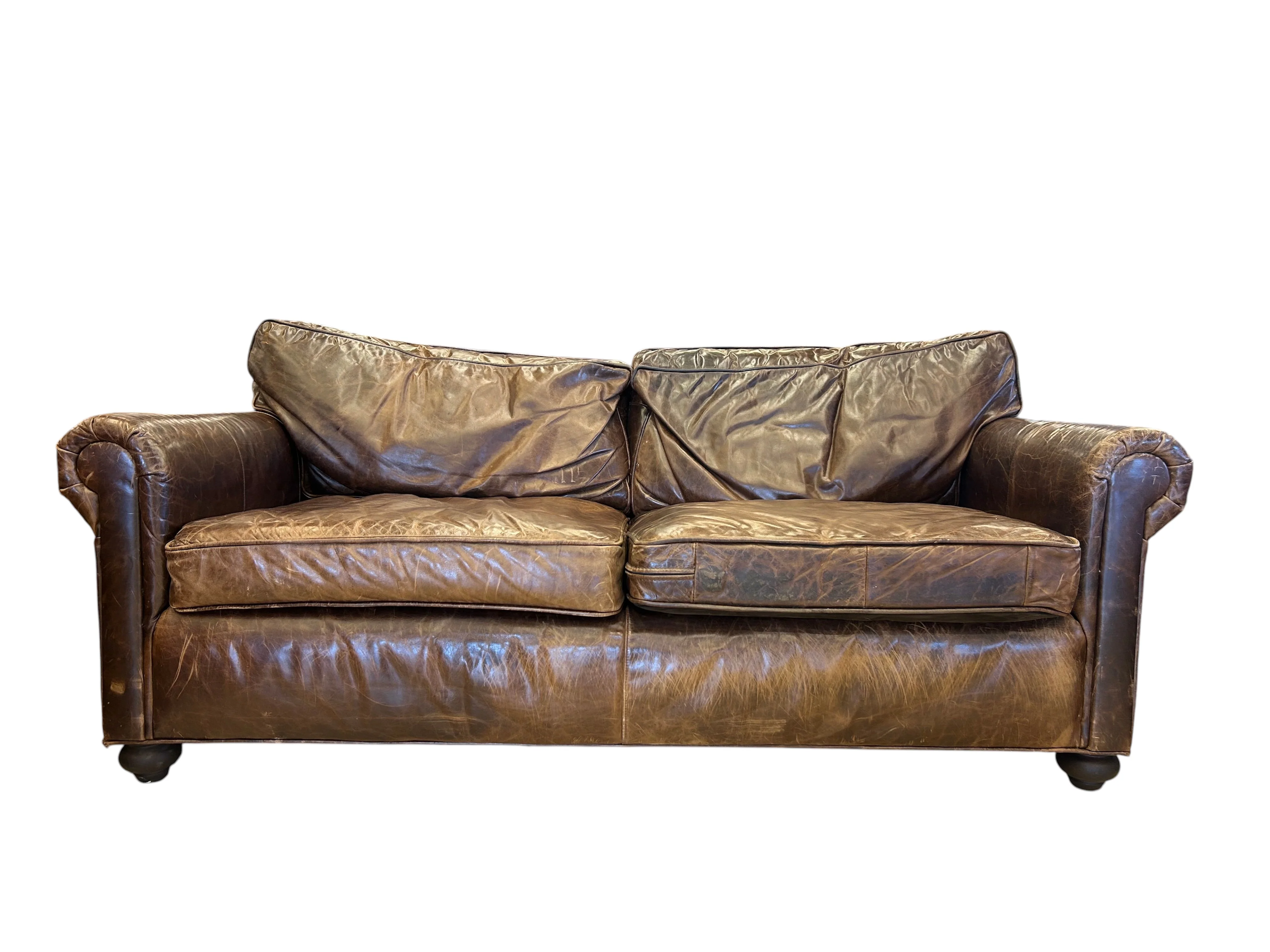 Original Lancaster Leather 2-Cushion Sofa (Large) - Image 2