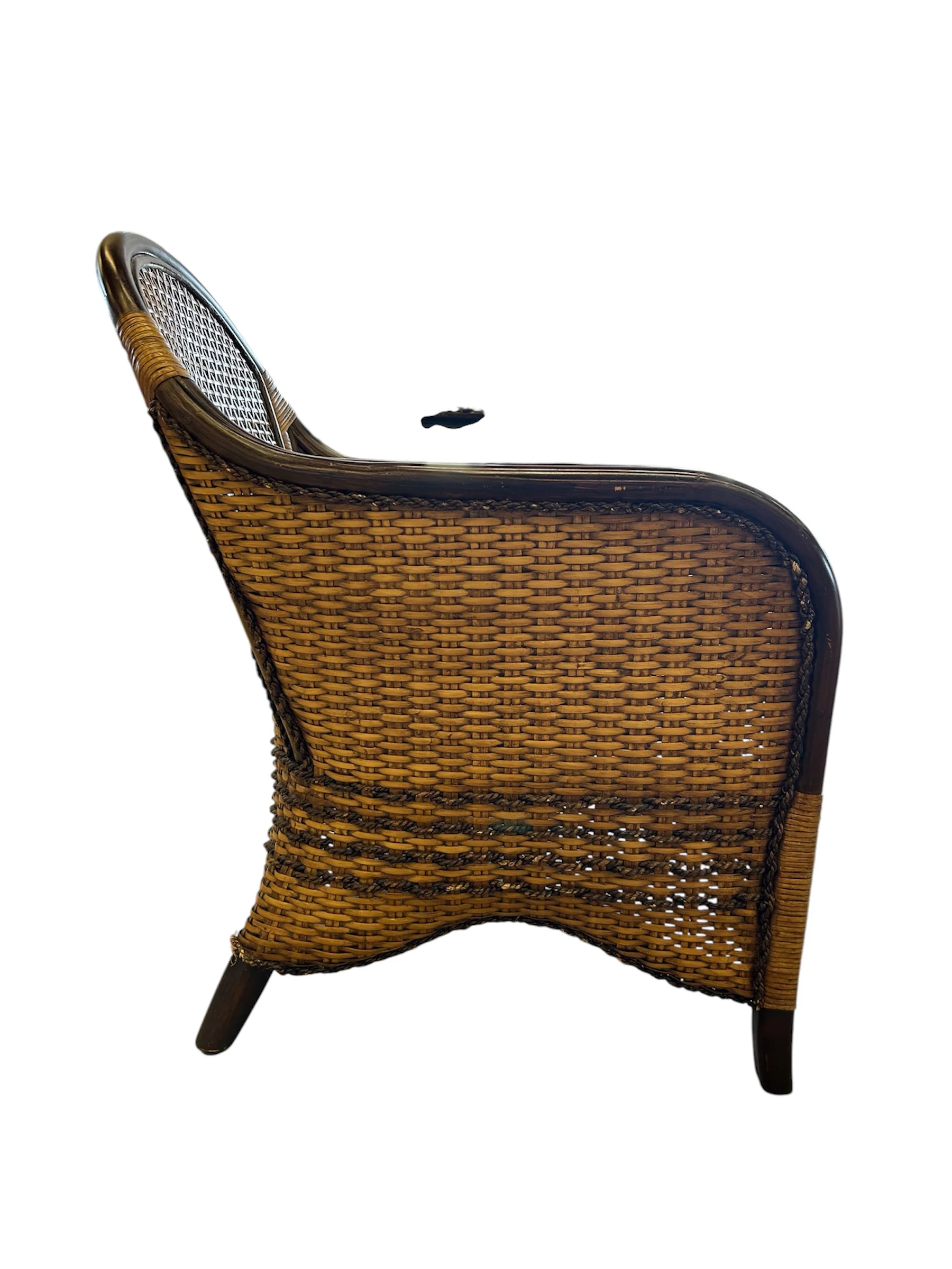 Pier 1 Bohemian Wicker Armchair - Image 3