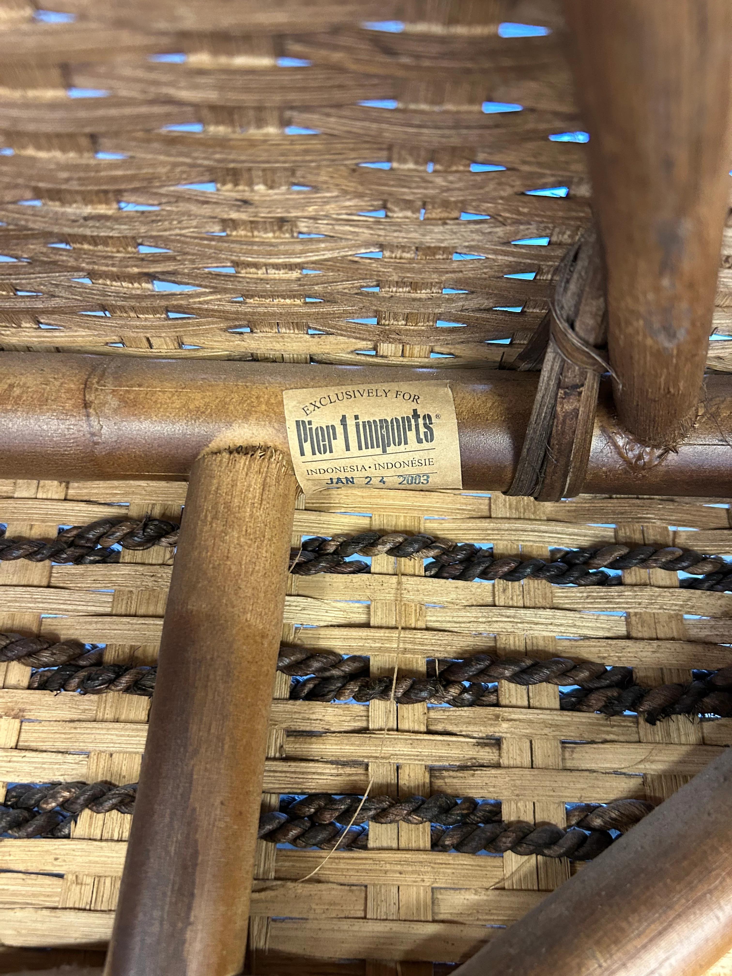 Pier 1 Bohemian Wicker Armchair - Image 5