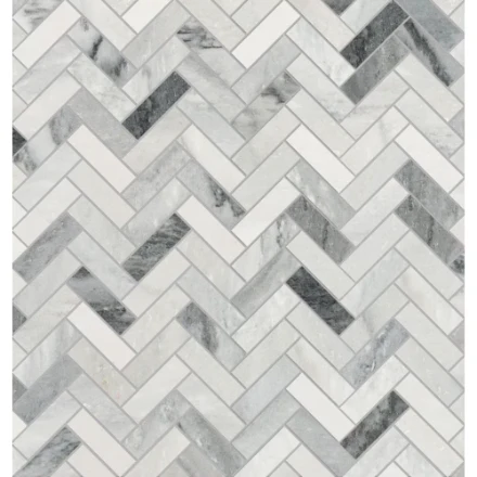 Polished Marble Herringbone Tile 10/Box