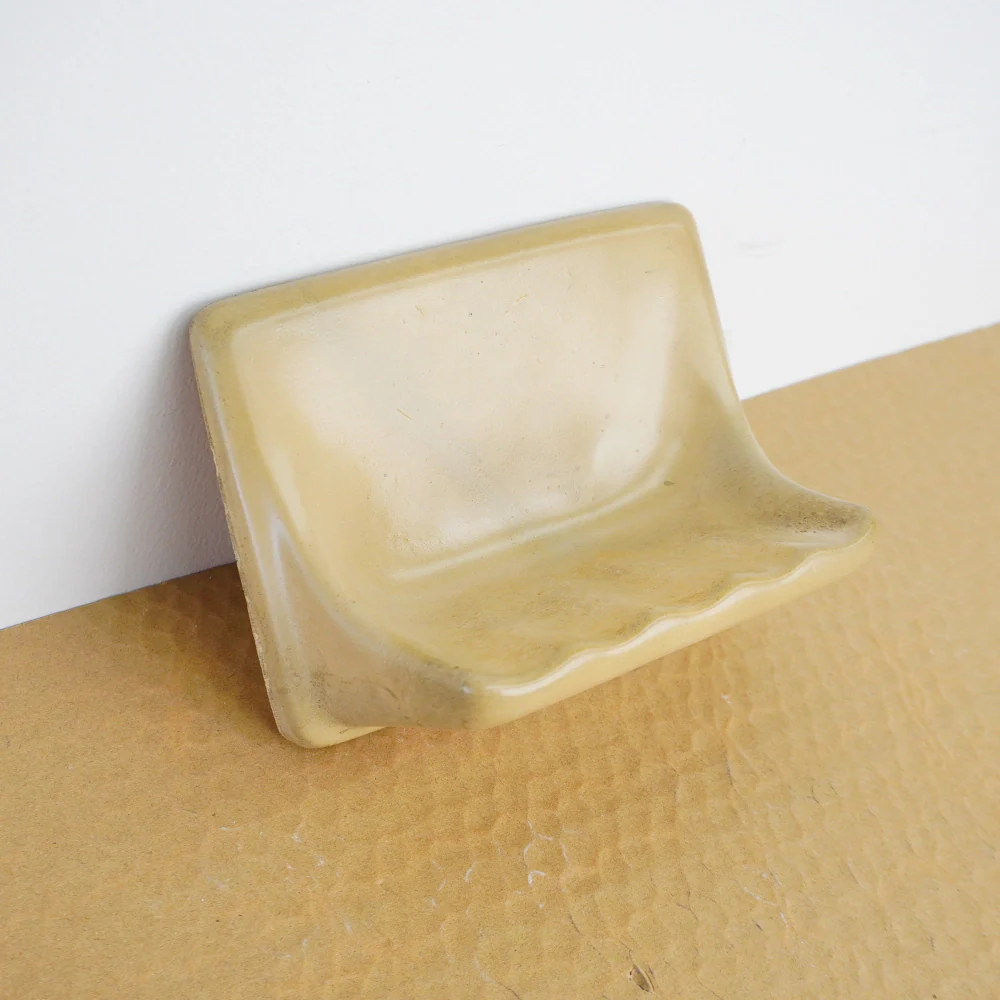 Porcelain Wall-Mount Soap Dish in Noce Beige
