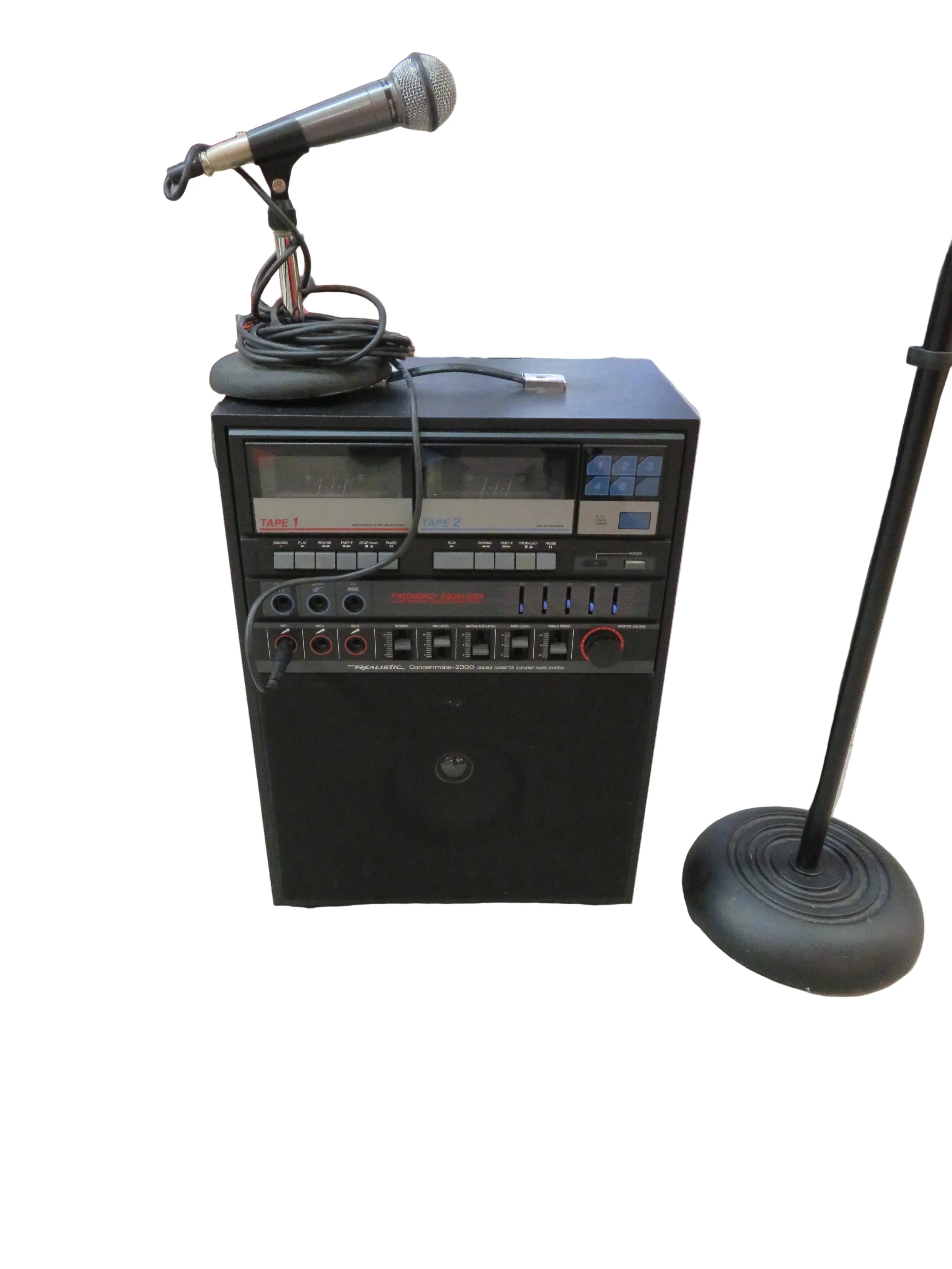 Realistic Concertmate-2000 Double Cassette Music System w/ Microphone Dynamique Highball