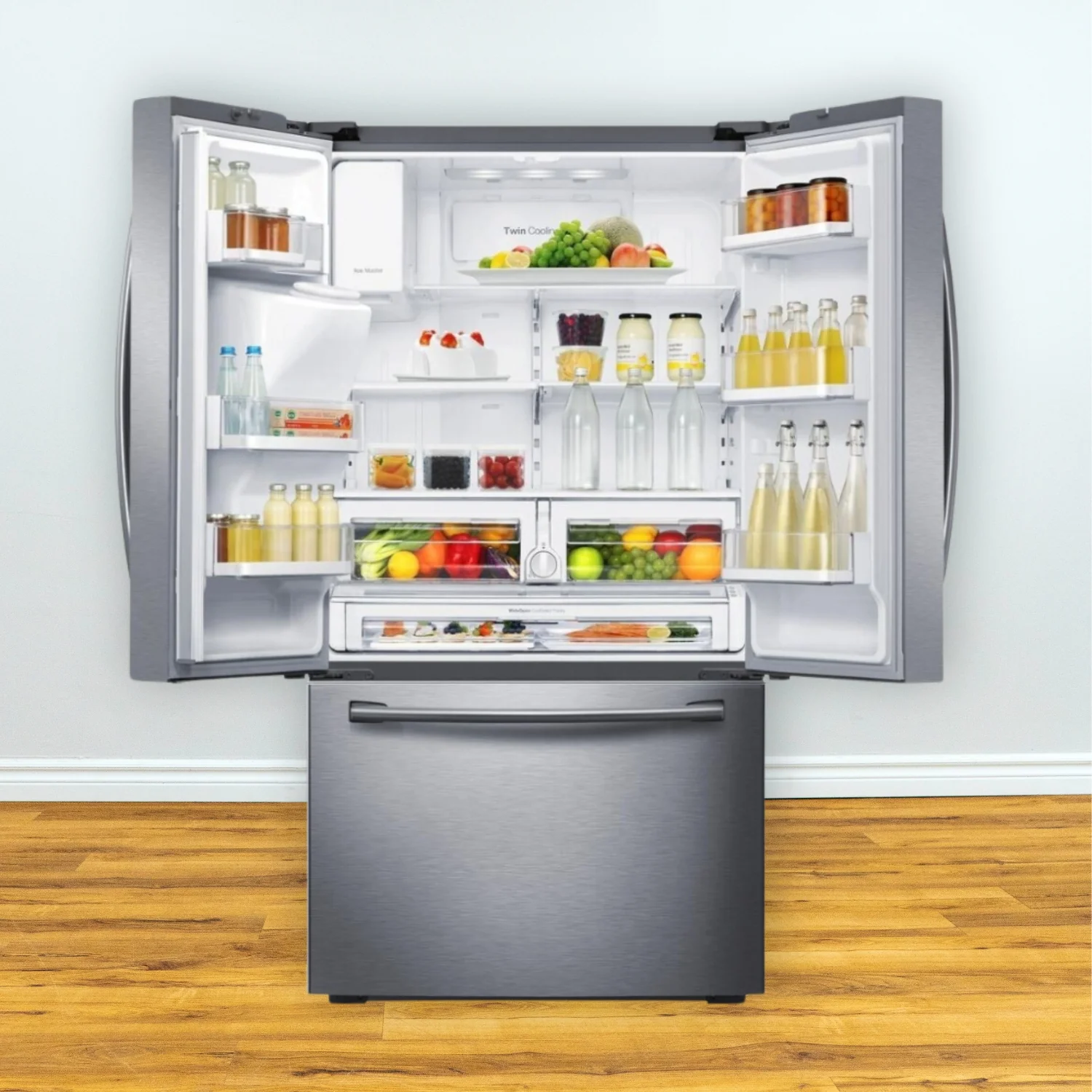 Samsung French Door Refrigerator, 36 inch Width, 28.1 cu. ft. Capacity, Stainless Steel - Image 2
