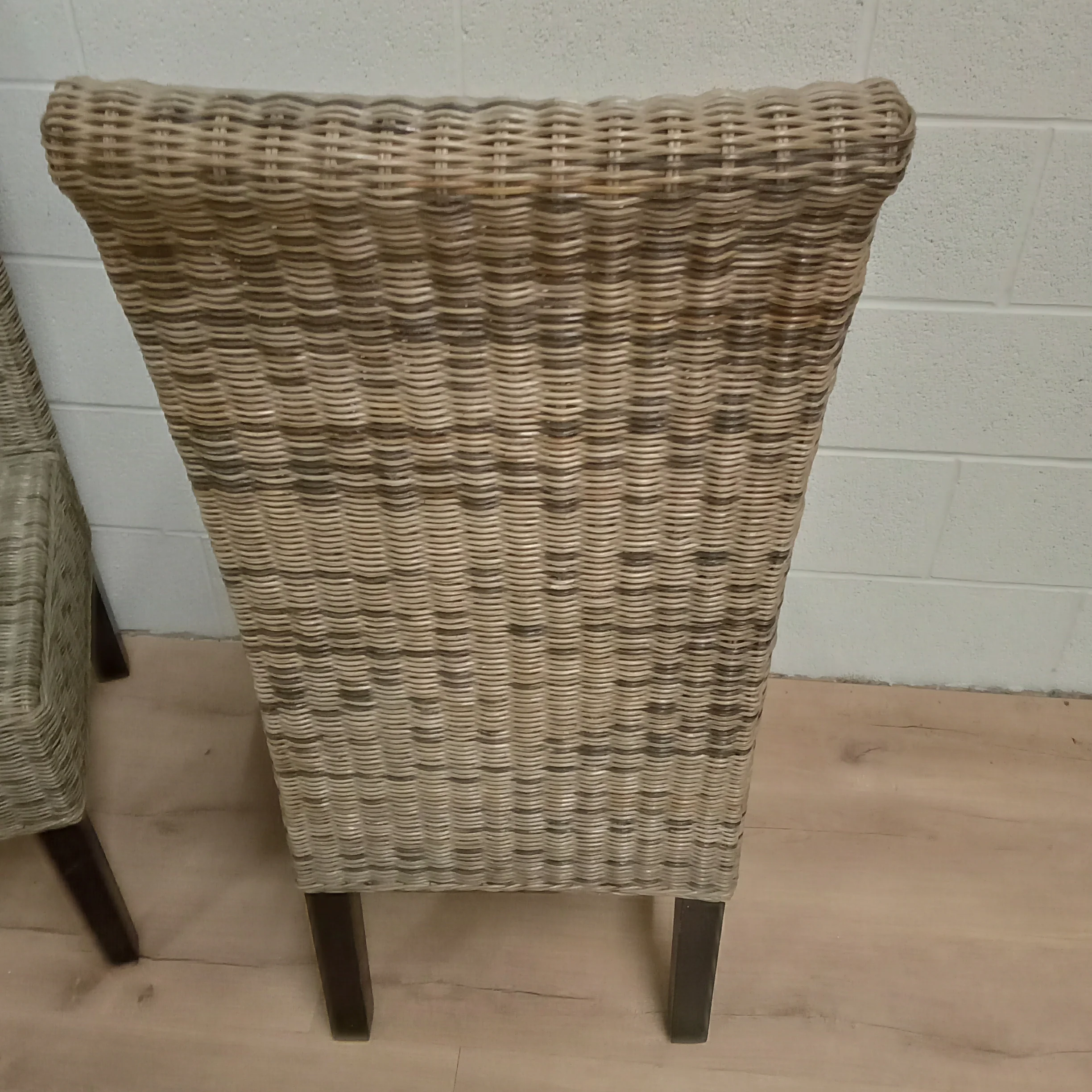 Set of Two Rattan Parson's Style Chairs - Image 3