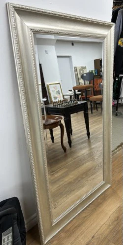Silver Colored Framed and Beveled Mirror