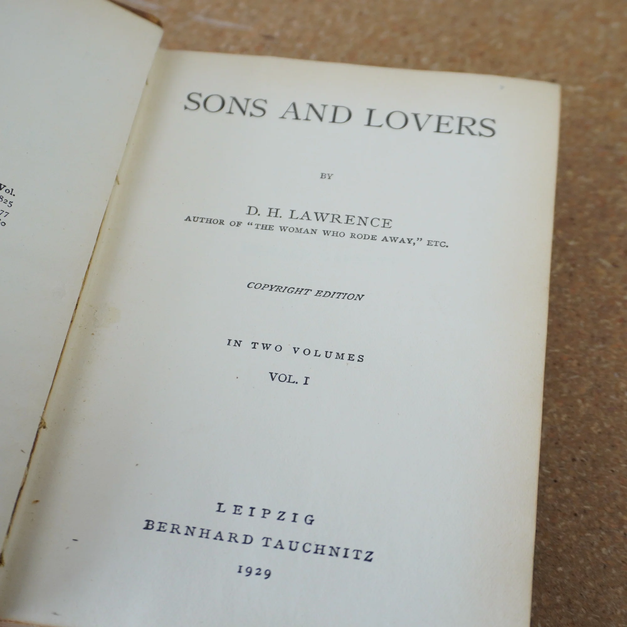 Sons and Lovers by D.H. Lawrence 1929 - Image 3